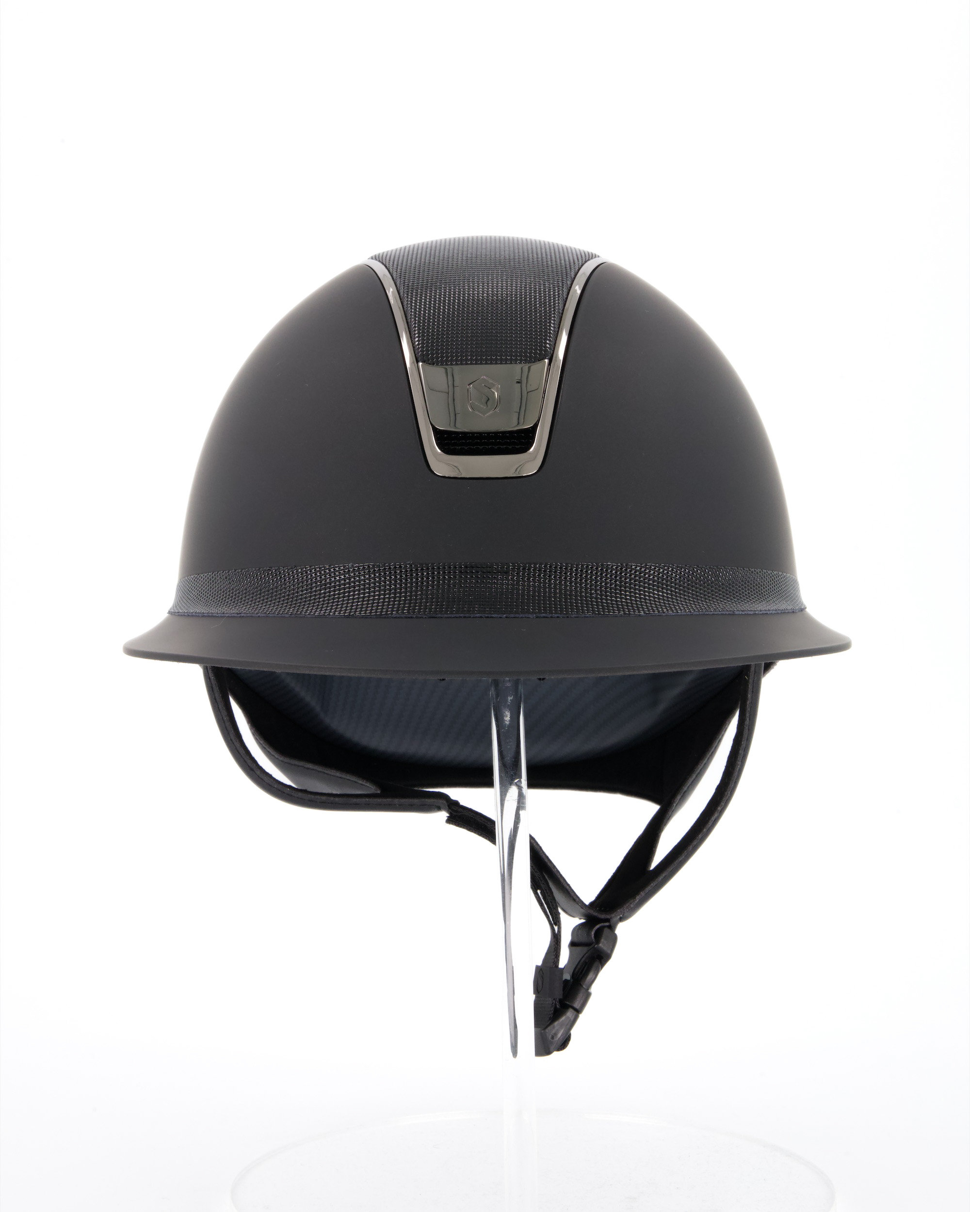 Reithelm 2.0 Miss Shield Shadowmatt Black, Top u. Frontal Band Shimmer, Trim u. Blason Chrome Black