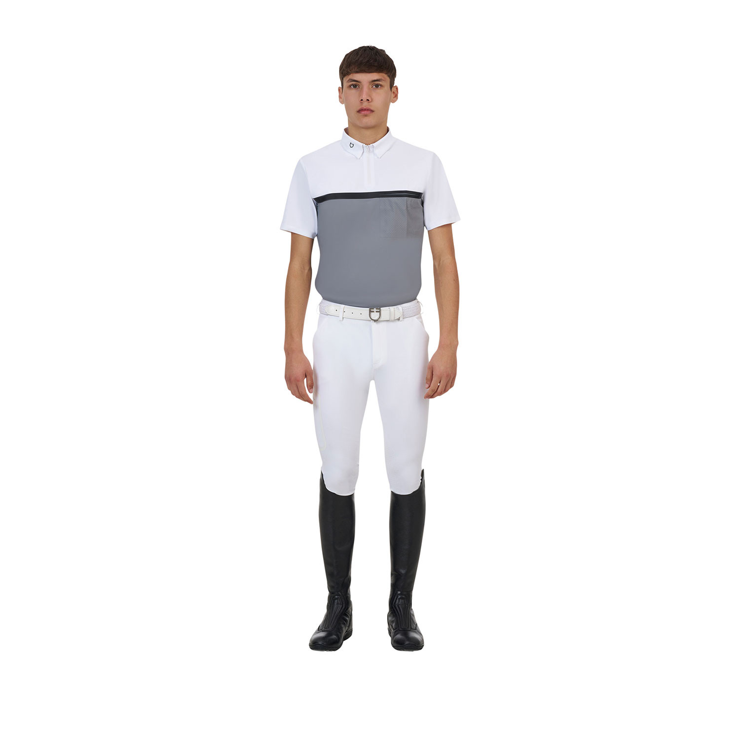 Herren-Turnierpoloshirt mit kurzen Ärmeln und Reißverschluss