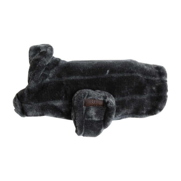 Fake fur dog coat in grey