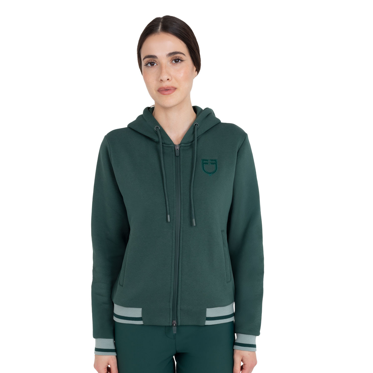 Damen-Kapuzenjacke mit Frontreißverschluss