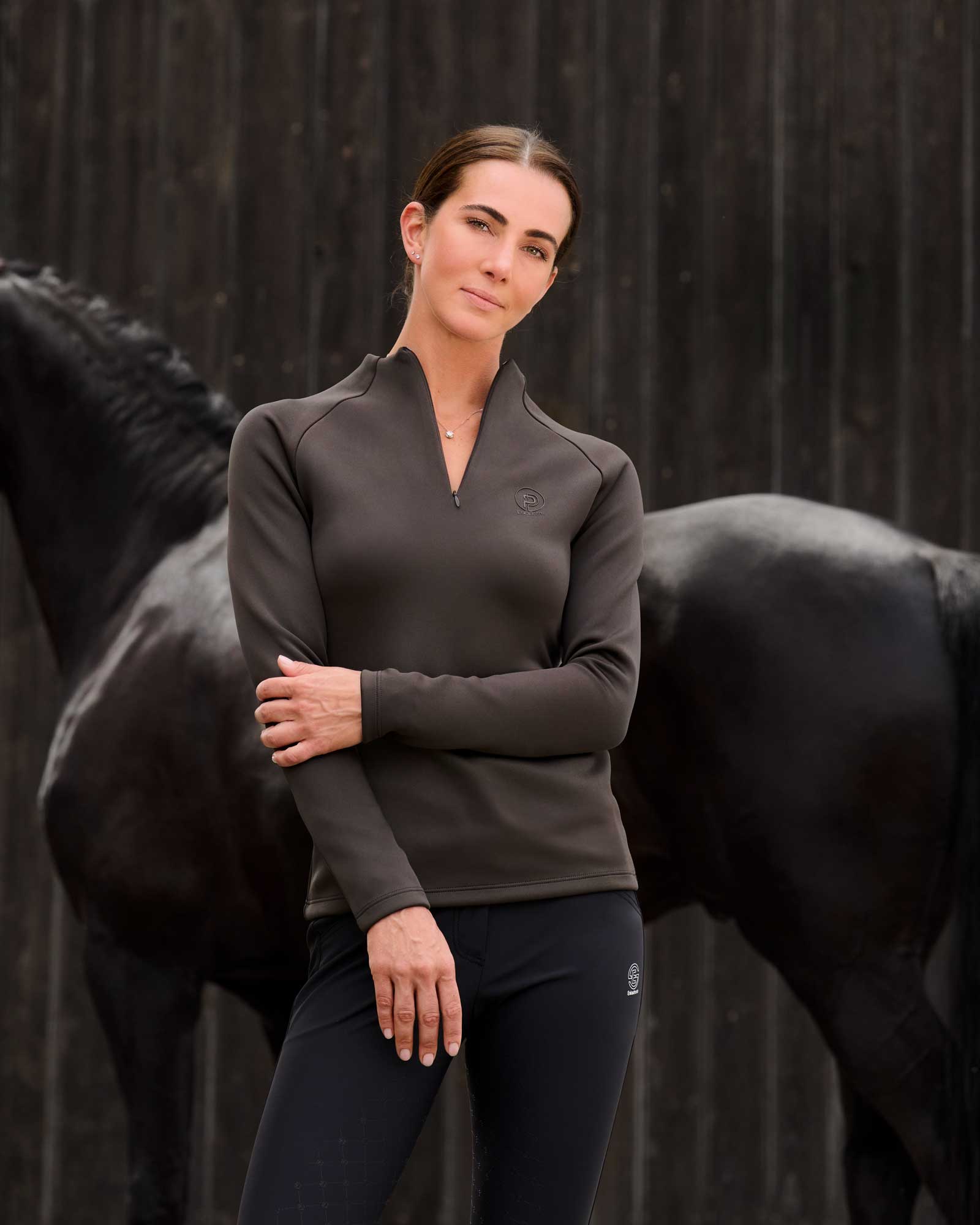 Women's Half Zip Platinum functional shirt