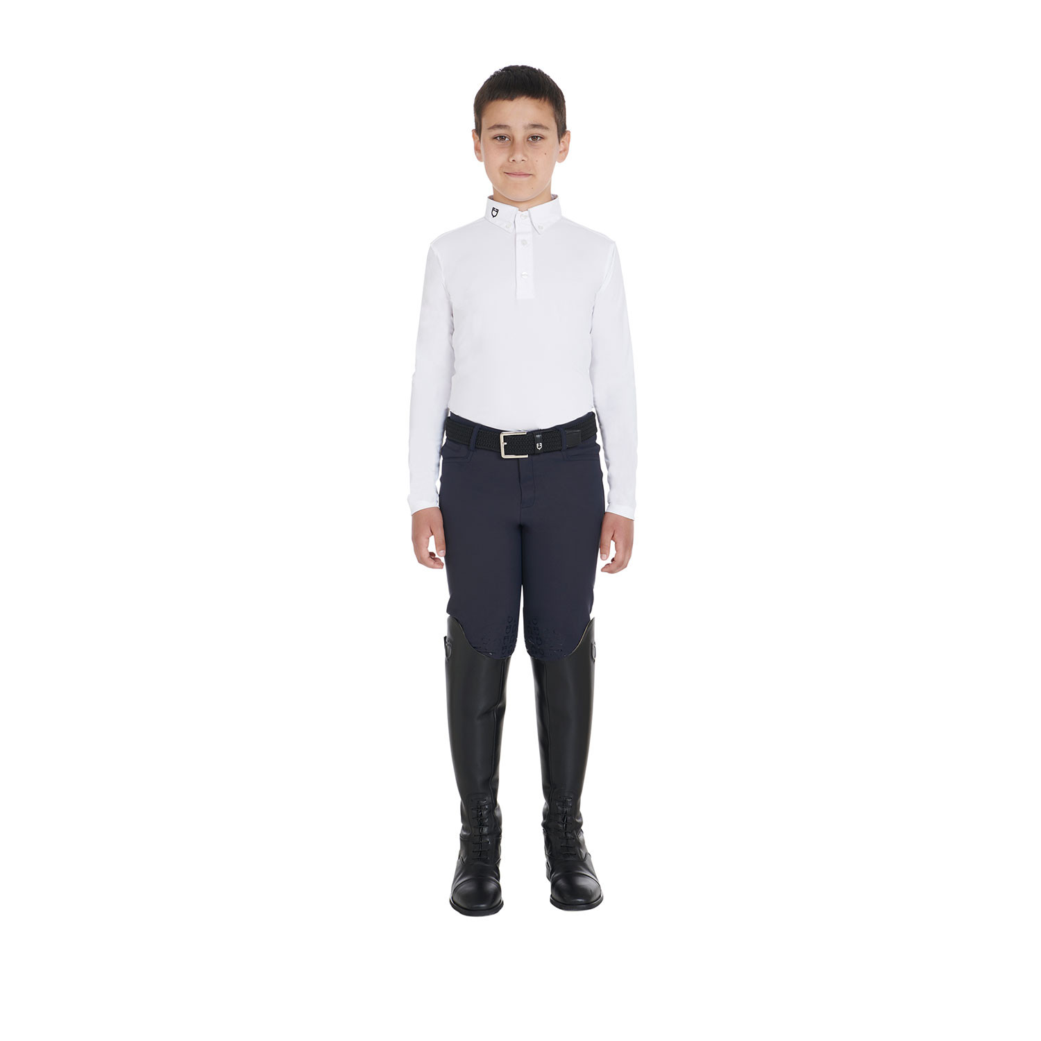 Schmal geschnittenes Turnierpoloshirt mit drei Knöpfen für Jungen