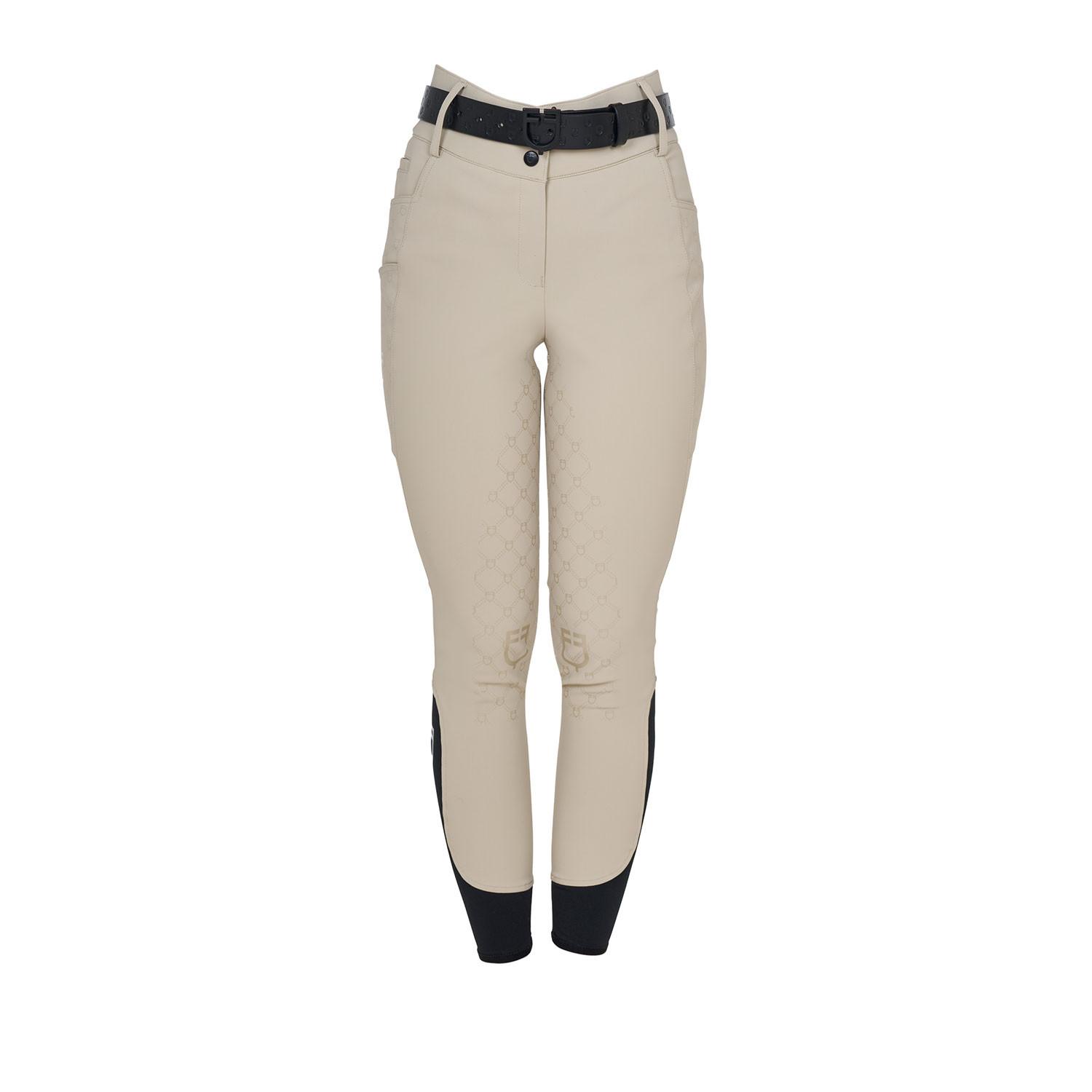 Damen-Reithose mit hohem Bund und Monogramm