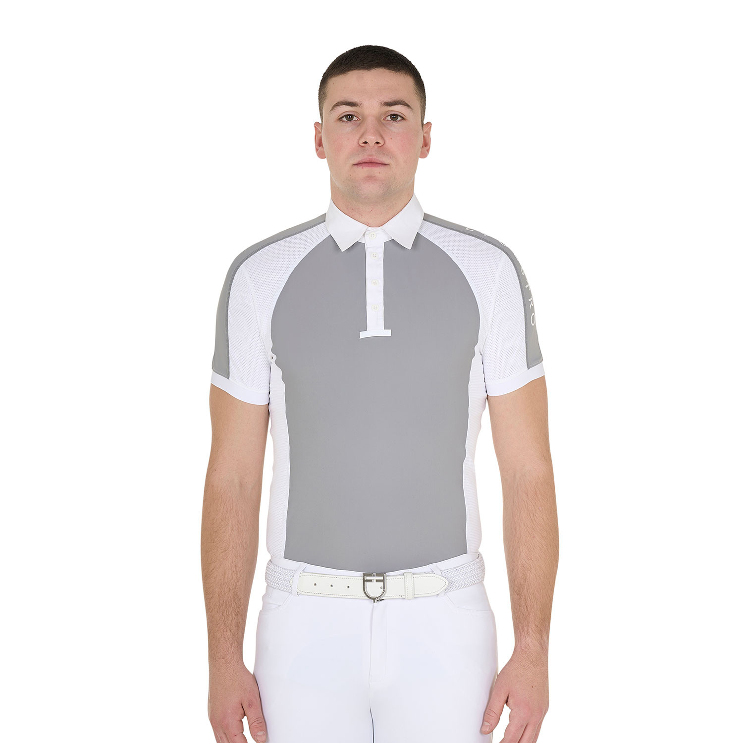 Schmal geschnittenes Turnier-Poloshirt für Herren mit vier Knöpfen