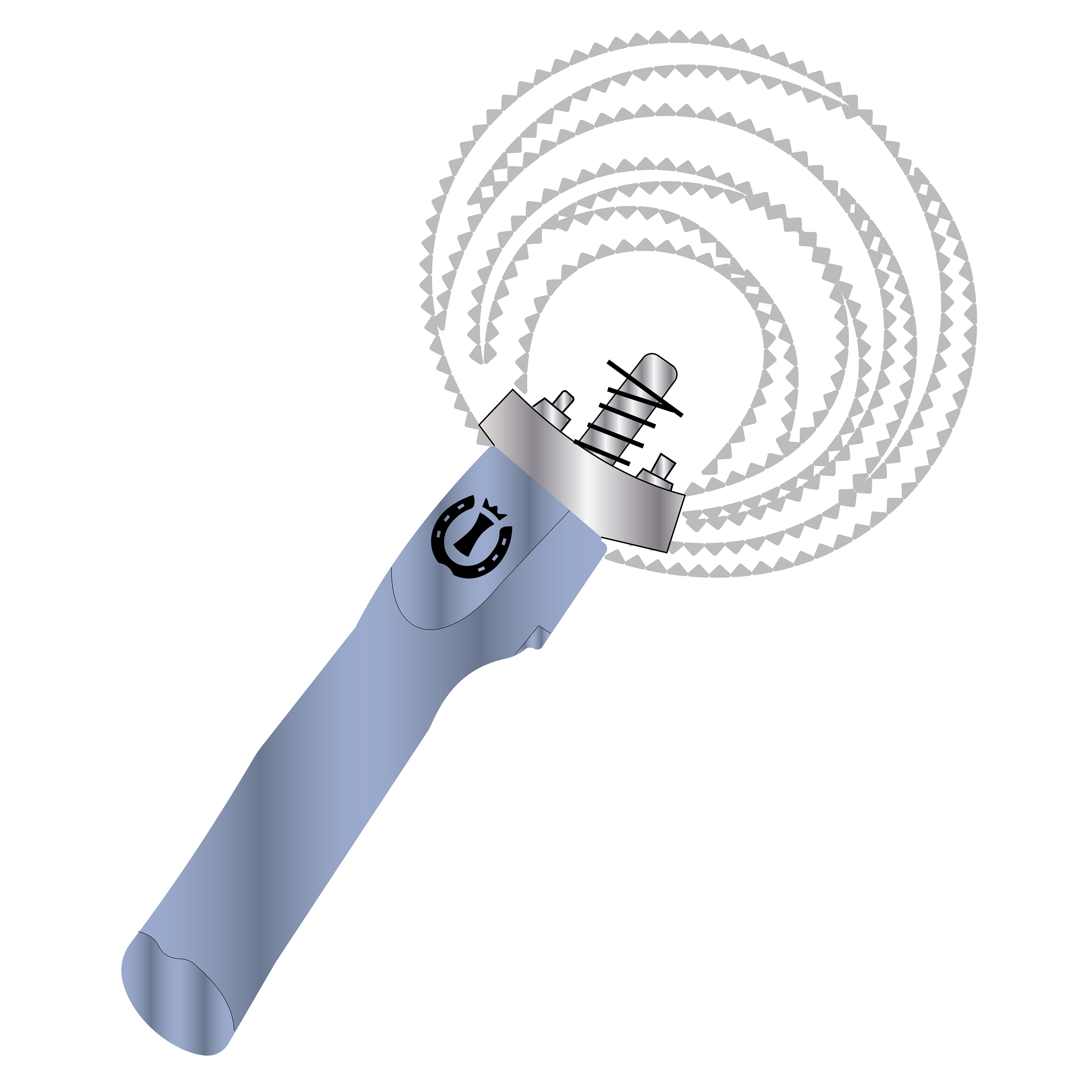 Federstriegel Metall