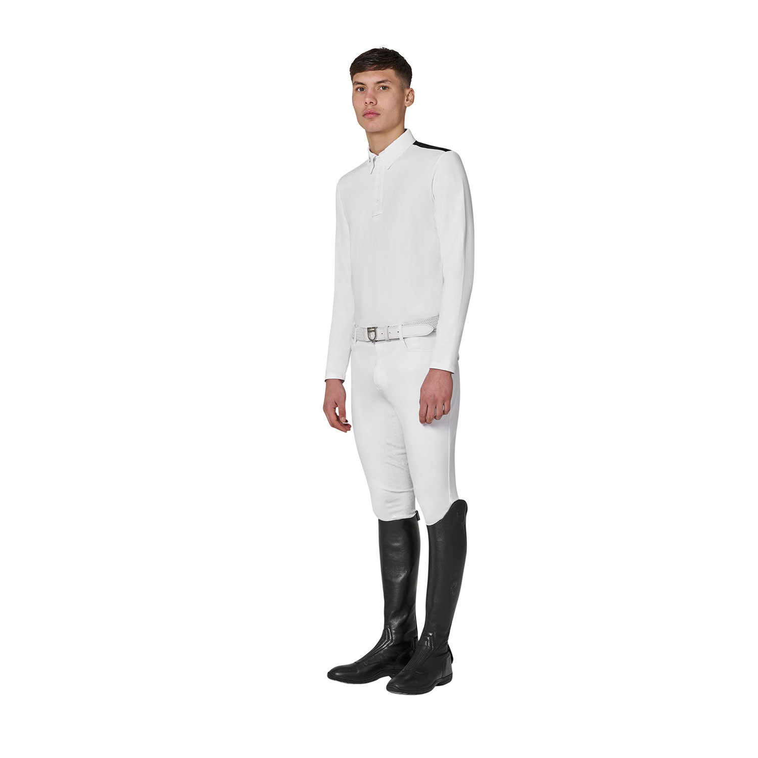 Langarm-Turnierpolo für Herren mit Mesh-Einsätzen