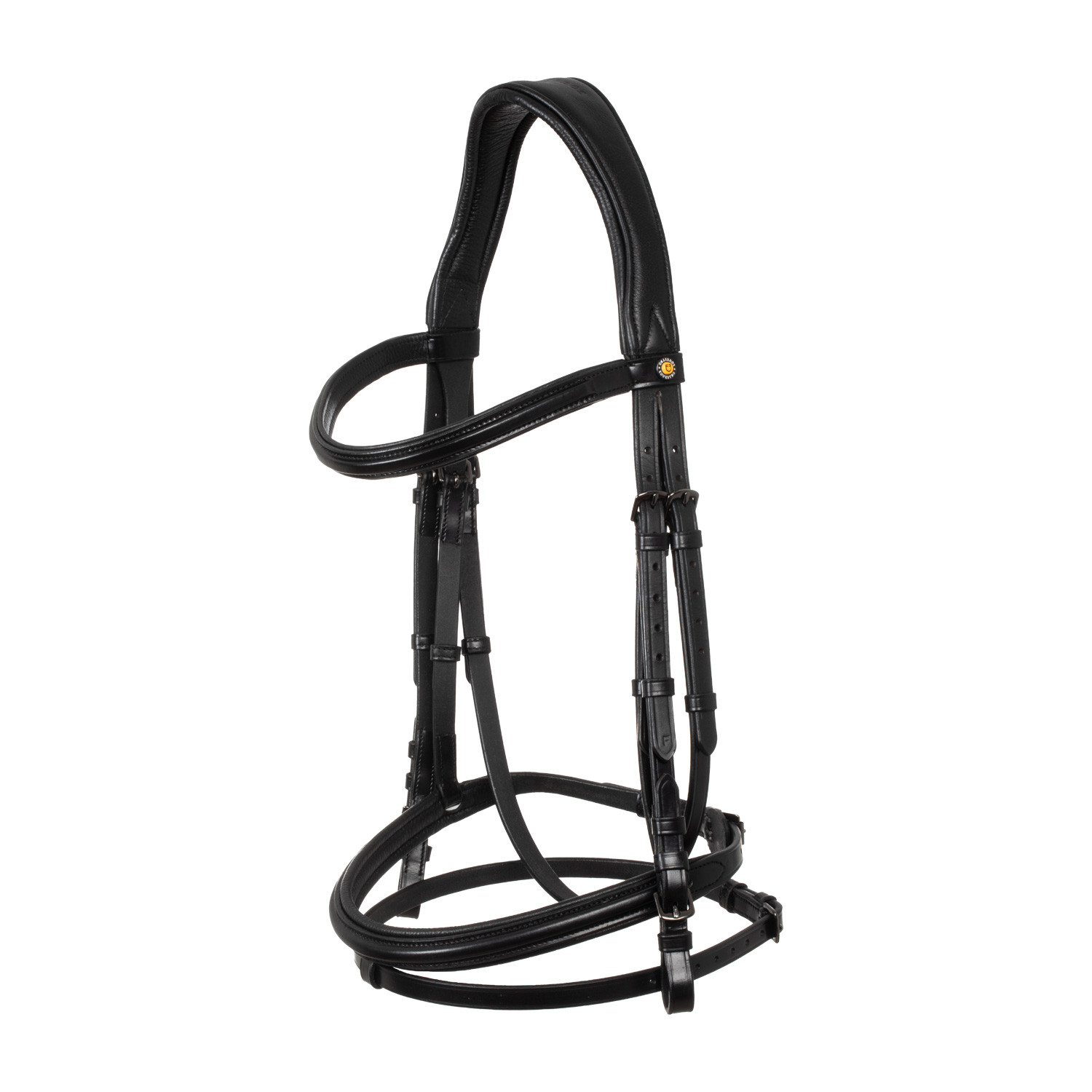 Anatomisches Lederzaumzeug schwarze Beschläge