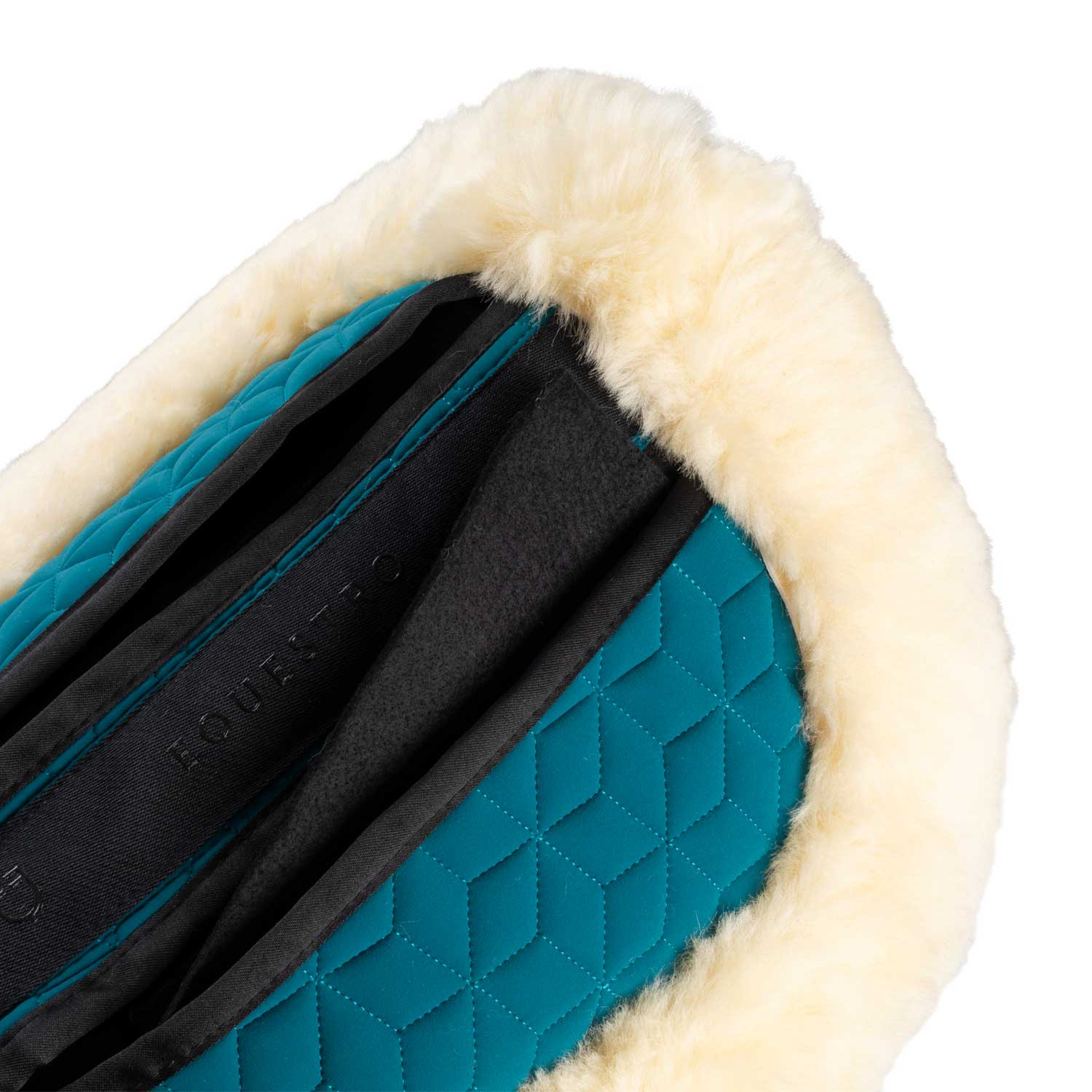 Elastan-Sattelkissen mit Taschen und Lammfellfutter