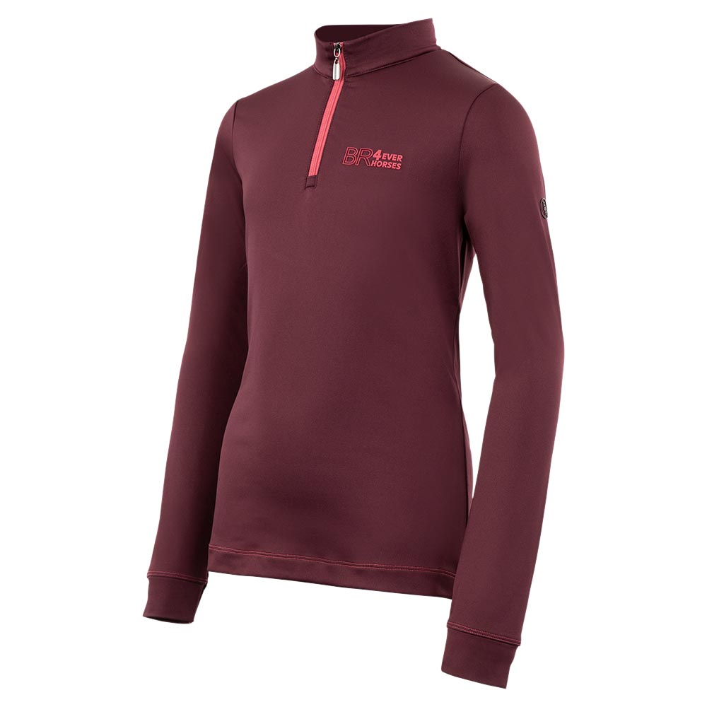 Zip-up pullover kids 4-EH Shawn in Mauve Wine