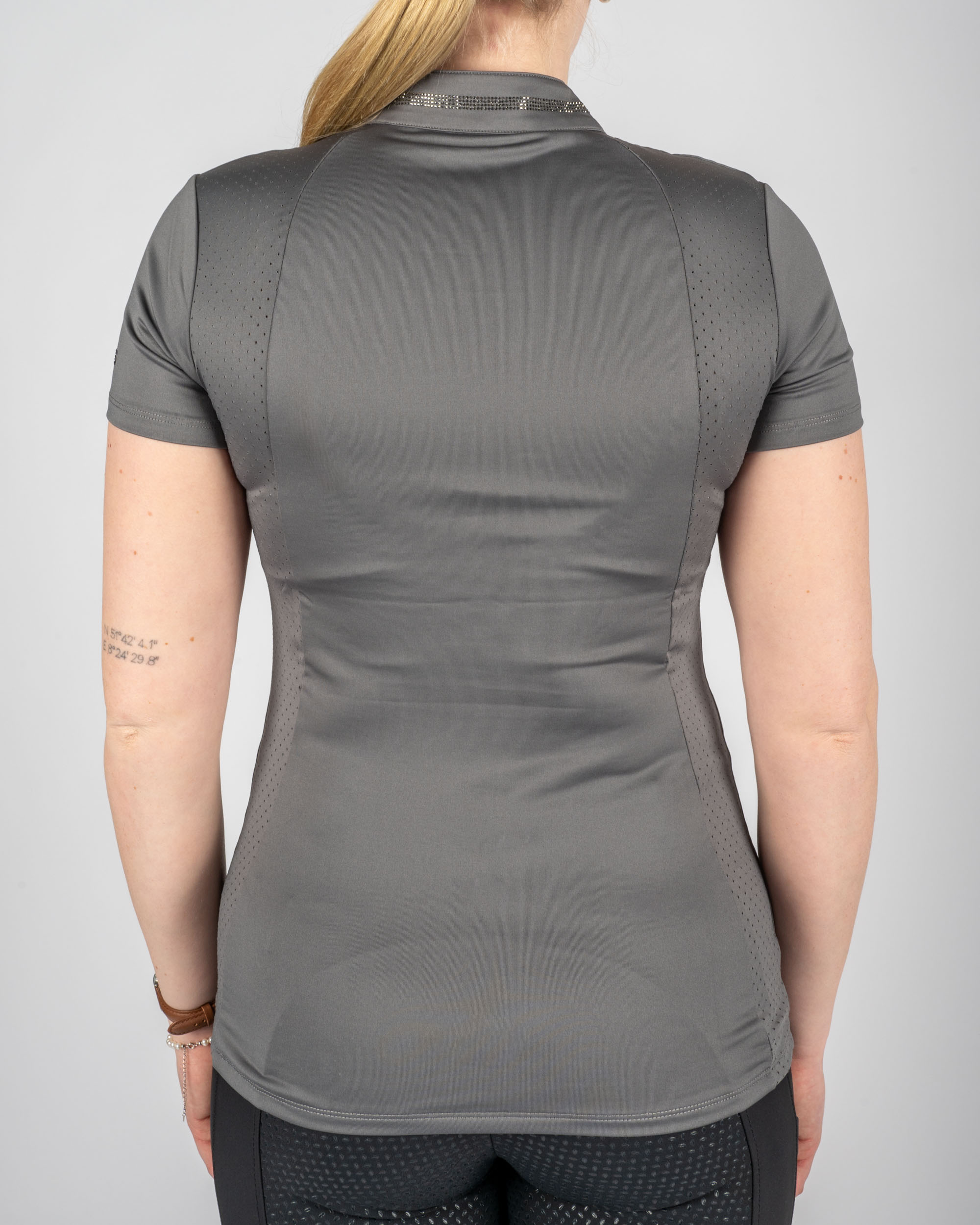 Women's functional shirt summer page style in slate grey