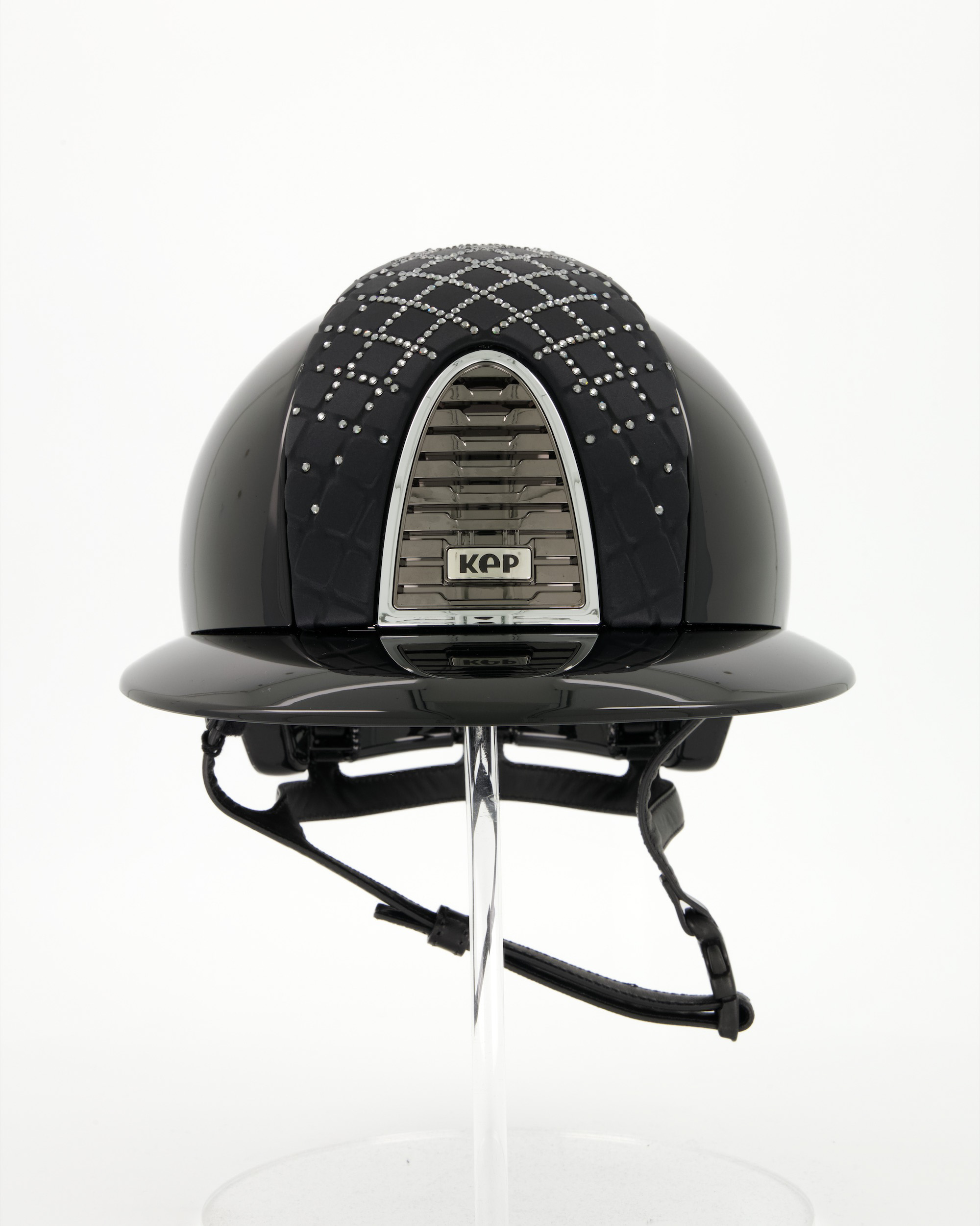 Riding helmet Cromo 2.0 Milano Satin Street Black Polo in black