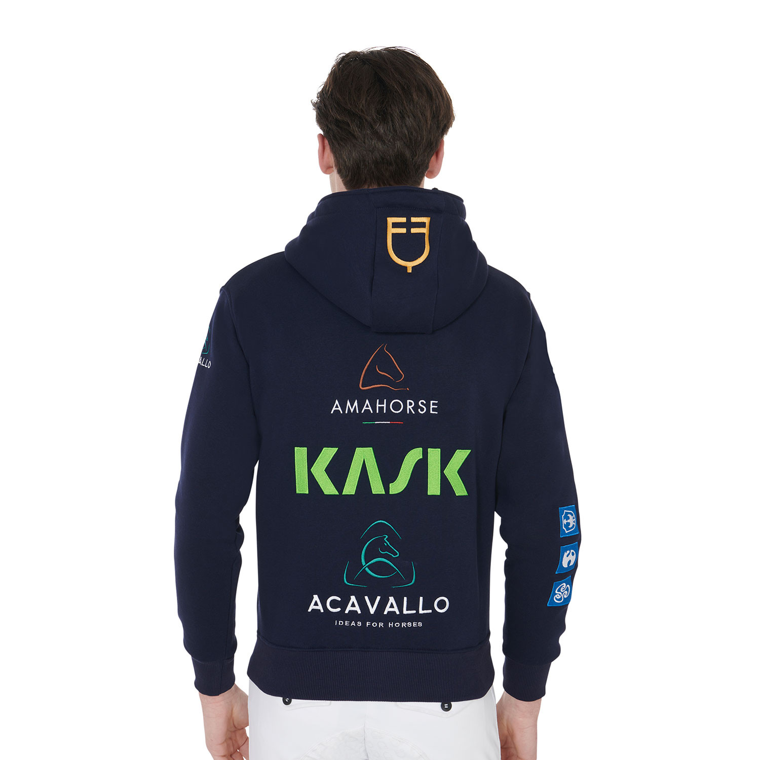 Herren-Sweatshirt mit Kapuze und Multi-Logo