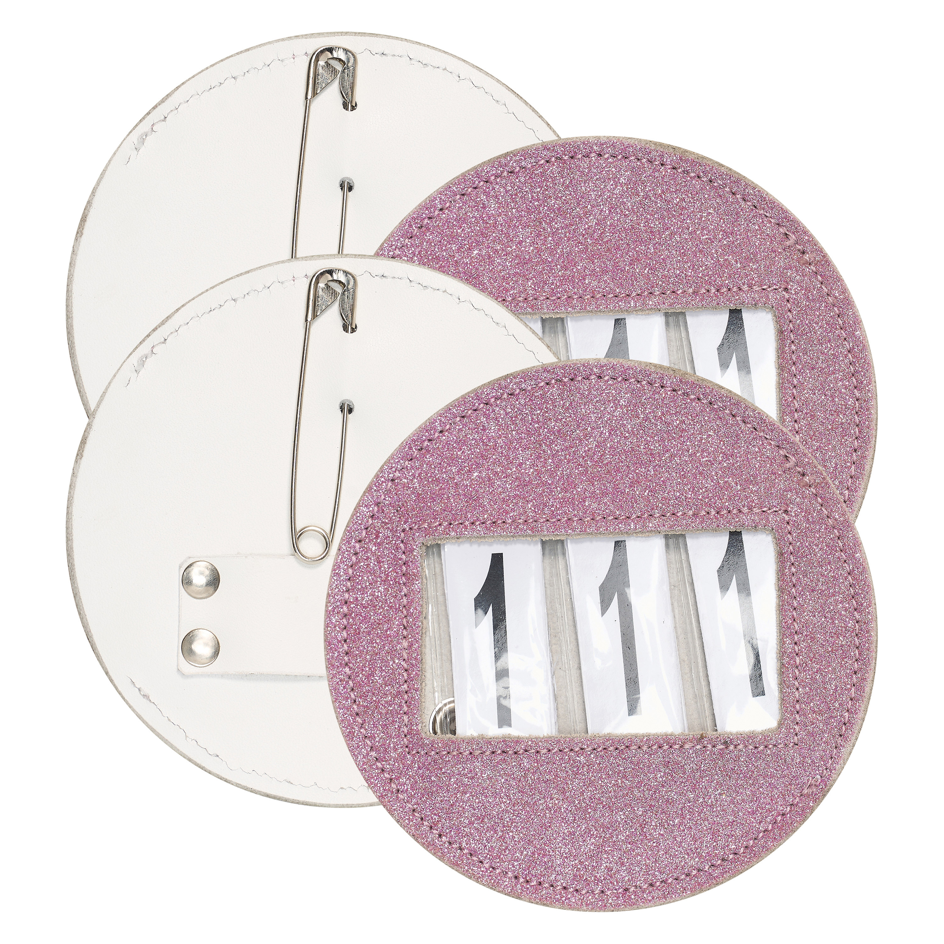 Turniernummern Glitter round, Satz von 2 Stk
