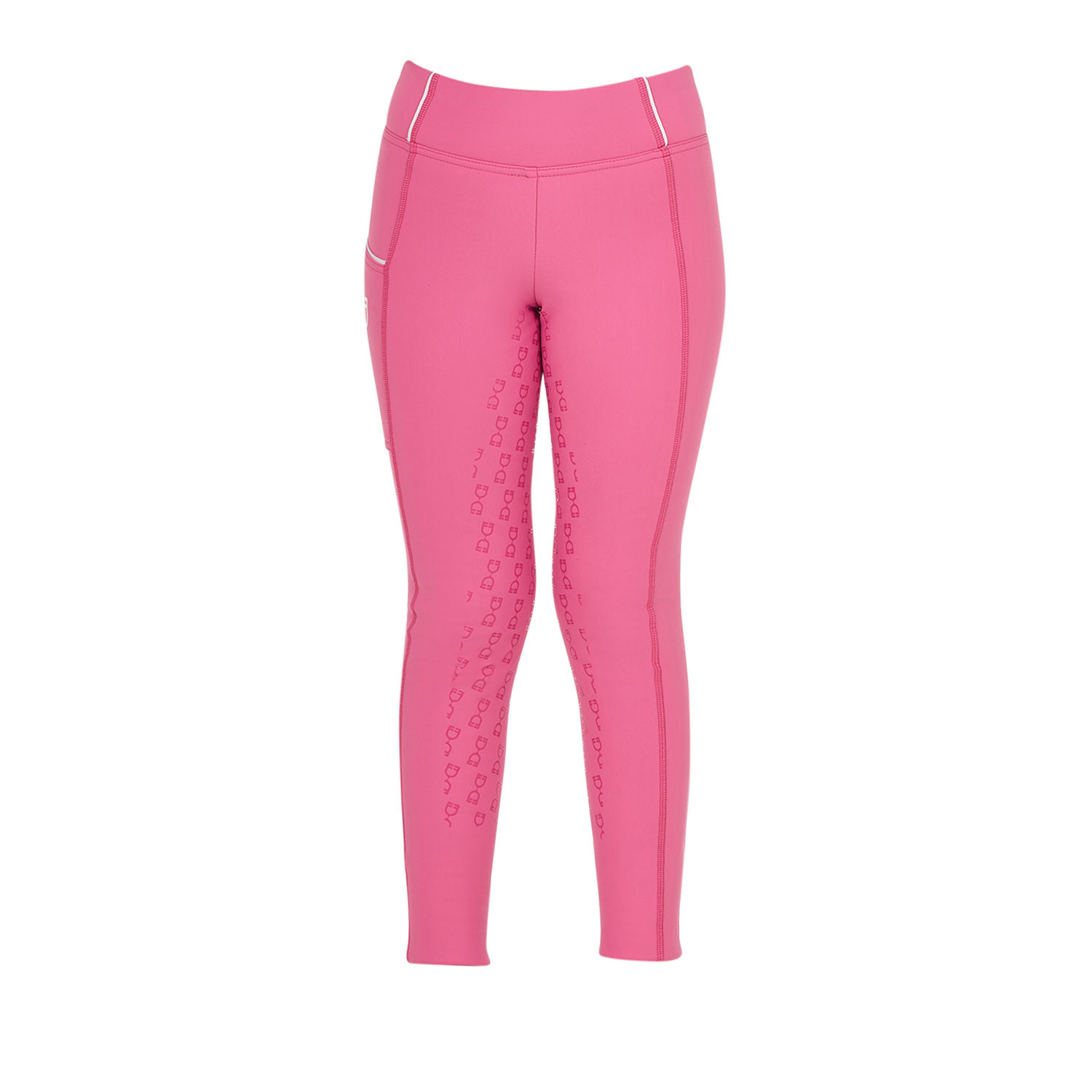 Schmal geschnittene Mädchen-Leggings mit Grip und Logo
