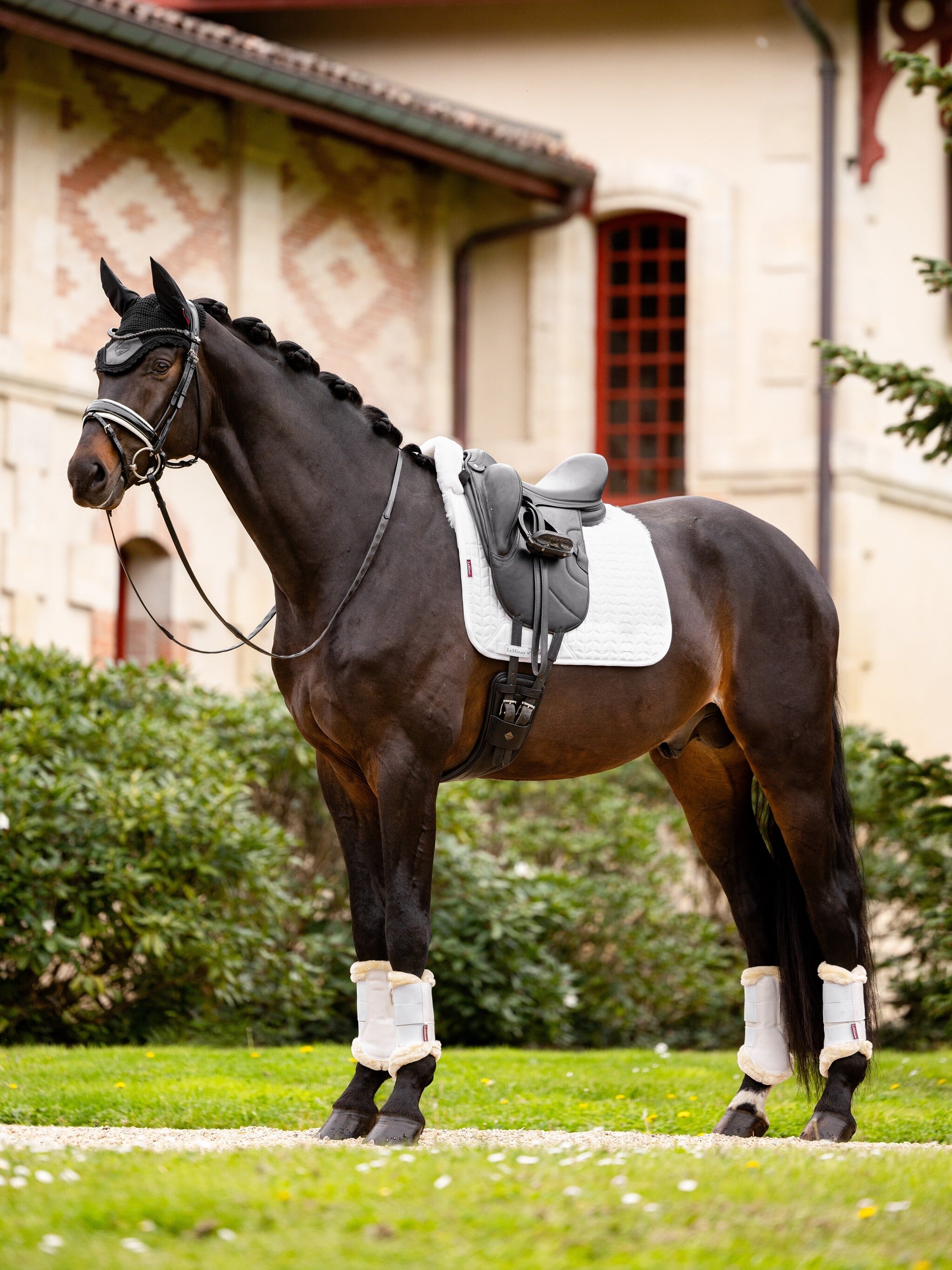 Merino+ halfonderlegd dressuurzadeldek katoen
