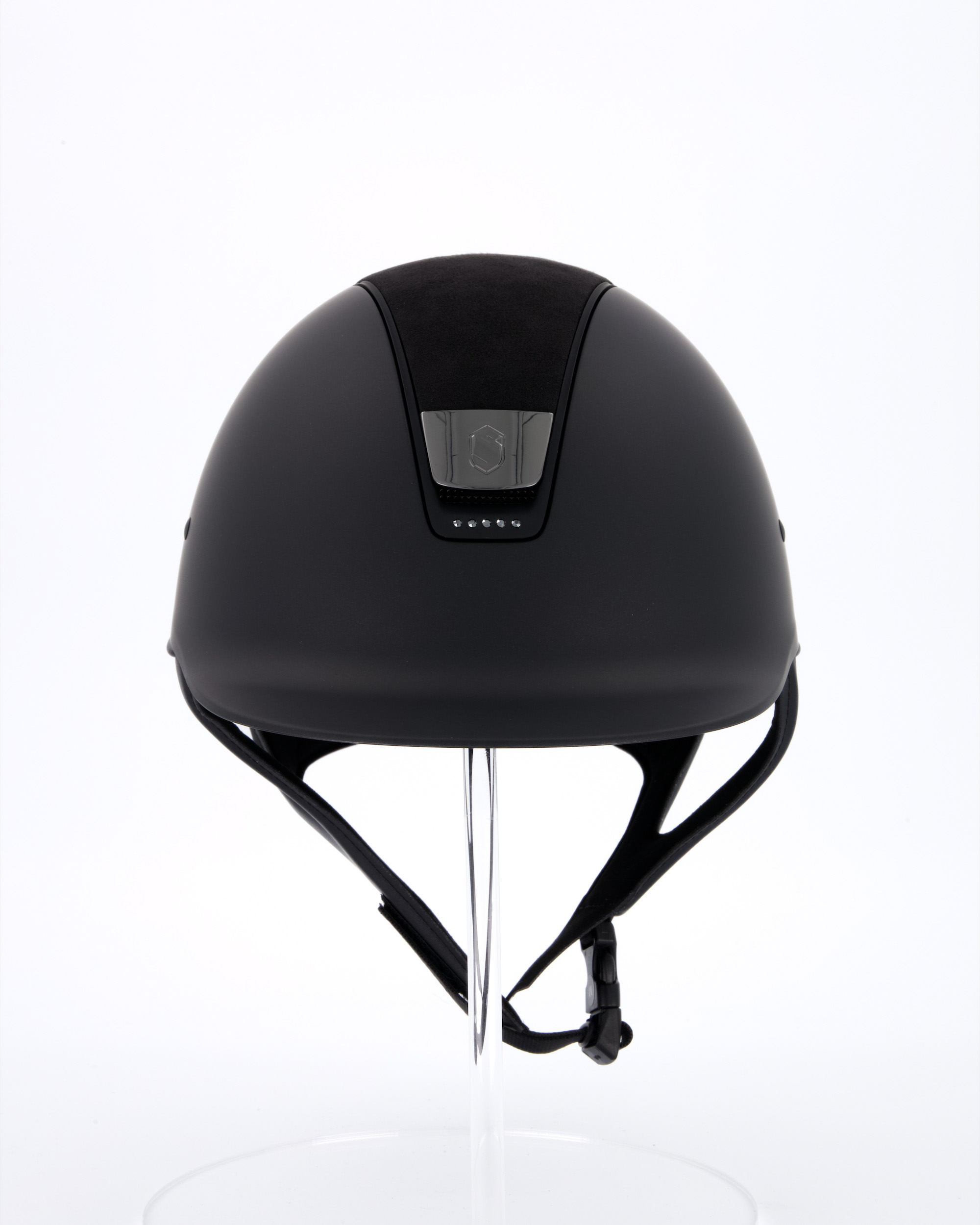 Riding helmet Shadowmatt Alcantara 5 Swarovski stones black in black