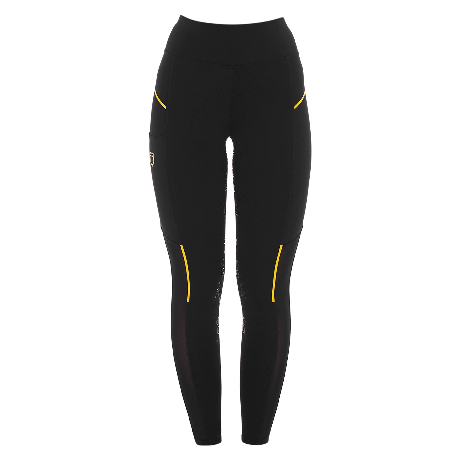 Schmale Damen-Leggings mit Micro-Mesh-Einsätzen