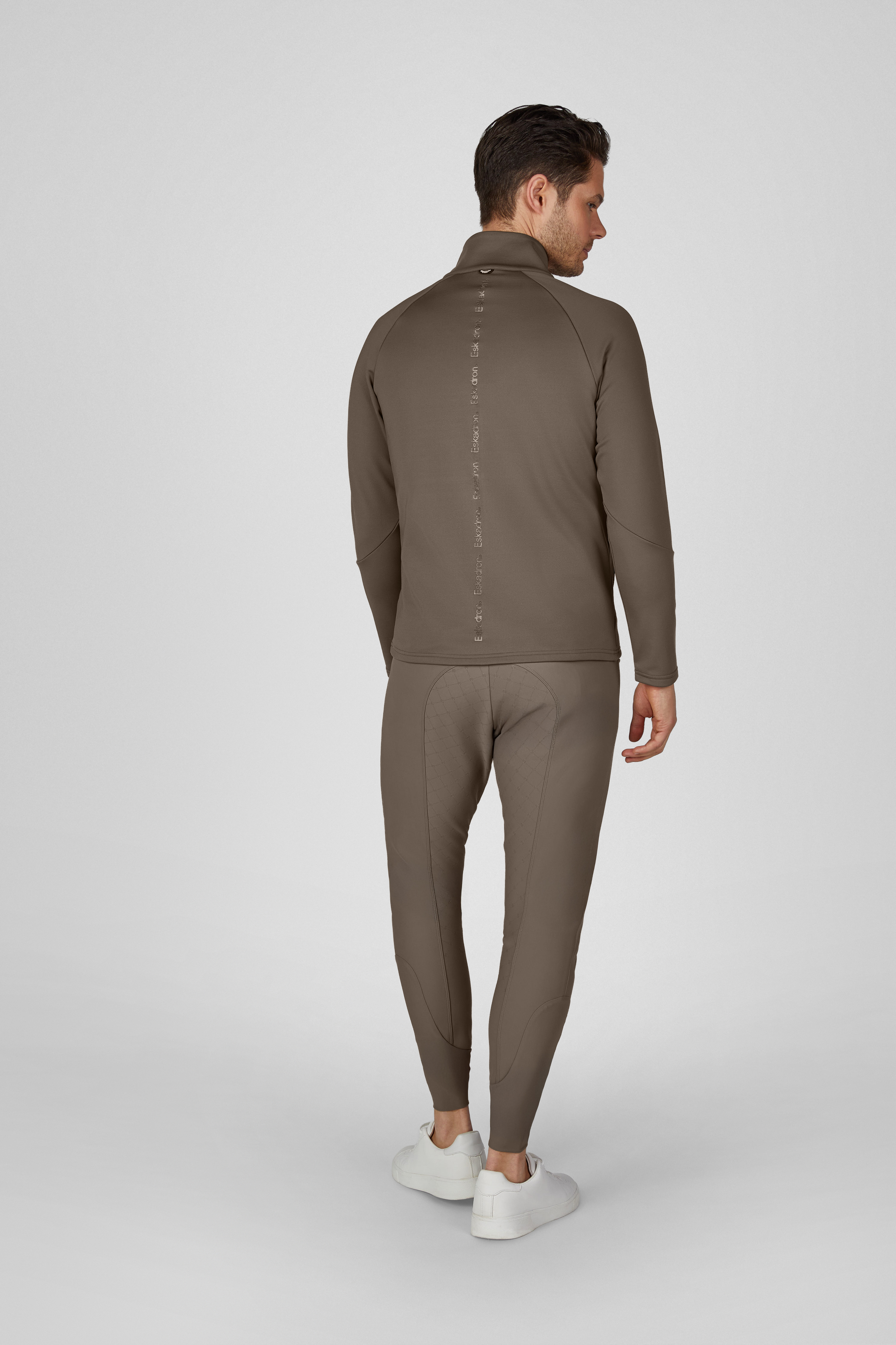 Zip Shirt Herren in powdertaupe