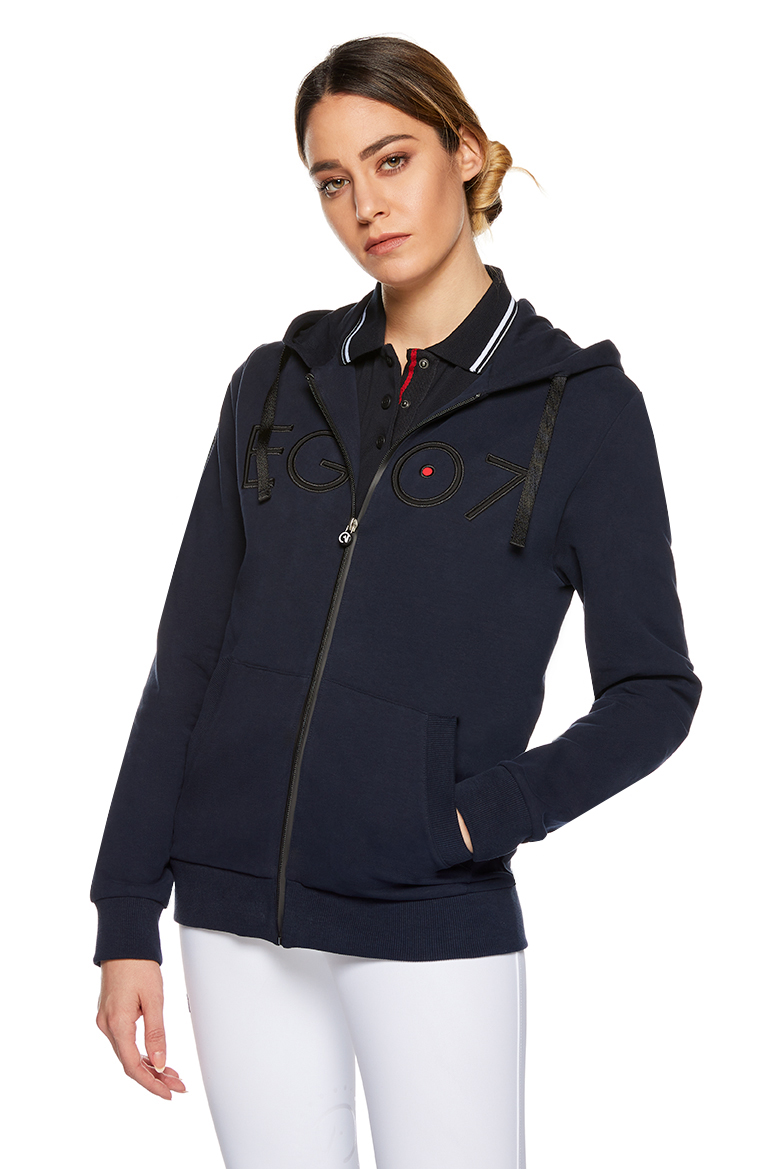 Sweater Damen After Riding in navy blau/schwarz