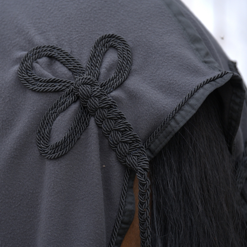 Fleece sweat rug with bib - removable