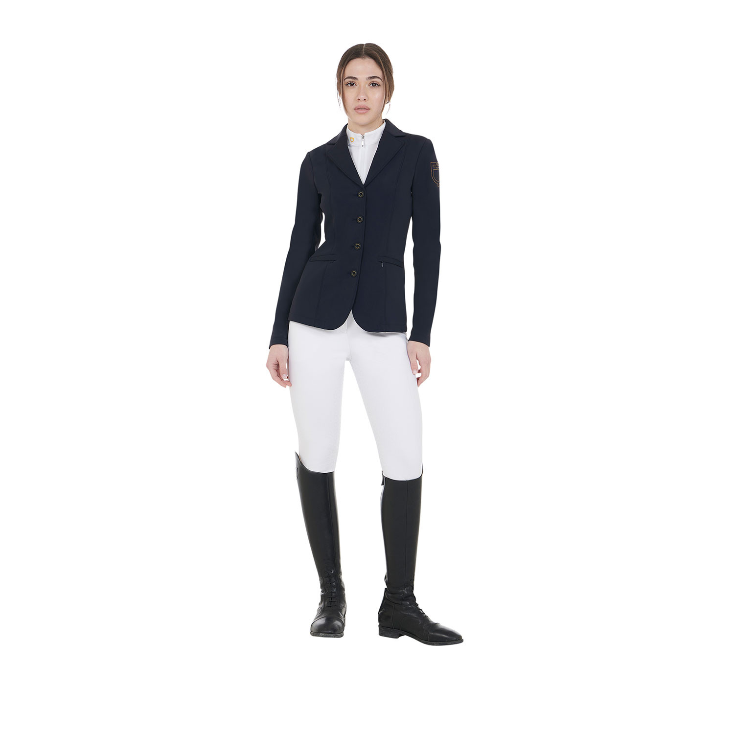 Damen-Turnierjacket mit kontrastfarbenem, gesticktem Logo