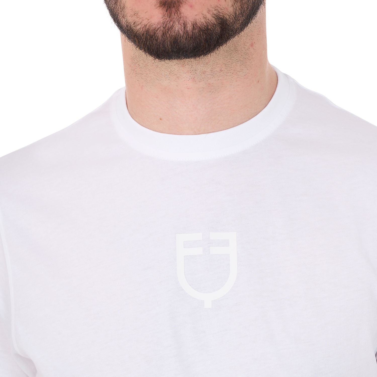 Basic-T-Shirt mit Ton-in-Ton-Logo für Herren