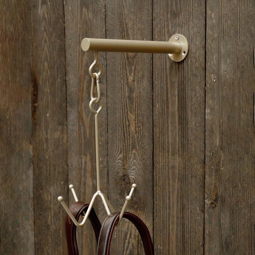 Bridle rack with 4 hooks for wall mounting