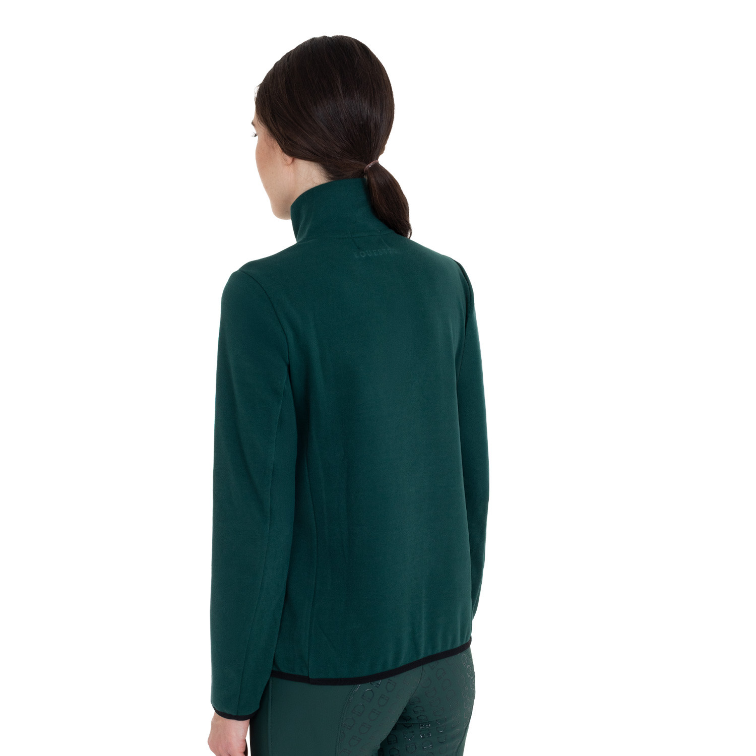Damen-Fleece-Sweatshirt mit hohem Kragen und 3/4-Reißverschluss