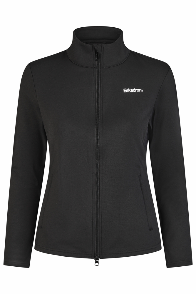 Zip-Shirt Damen Core in schwarz