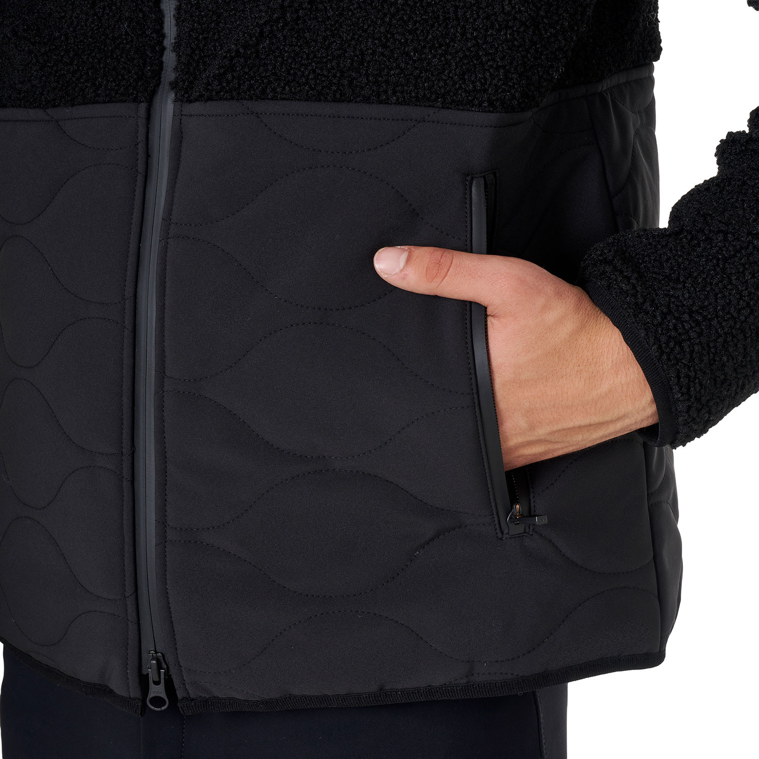 Wasserdichte Herren-Jacke mit Teddy-Einsätzen