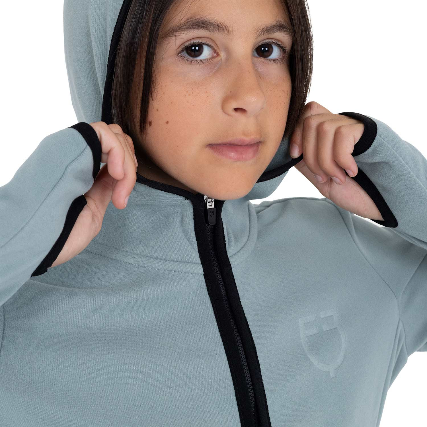Kinder-Fleece-Hoodie Unisex mit Reißverschluss