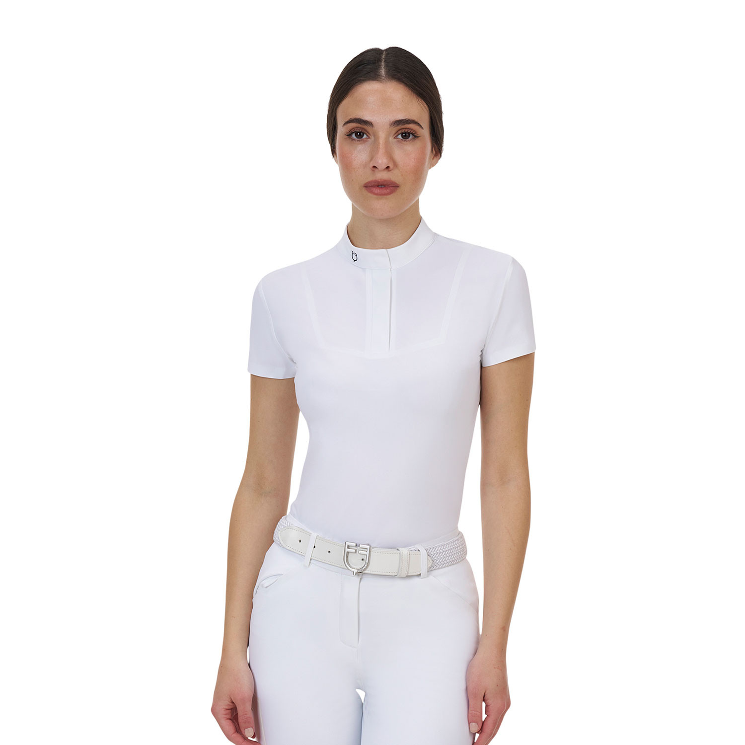 Damen-Turnierpoloshirt mit kurzen Ärmeln und Knöpfen