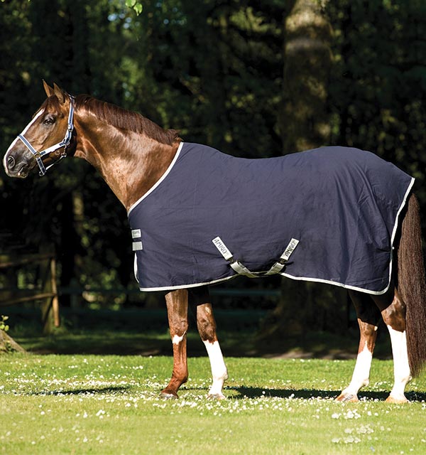 Amigo Stable Sheet X Sur Poly in Navy/Silver