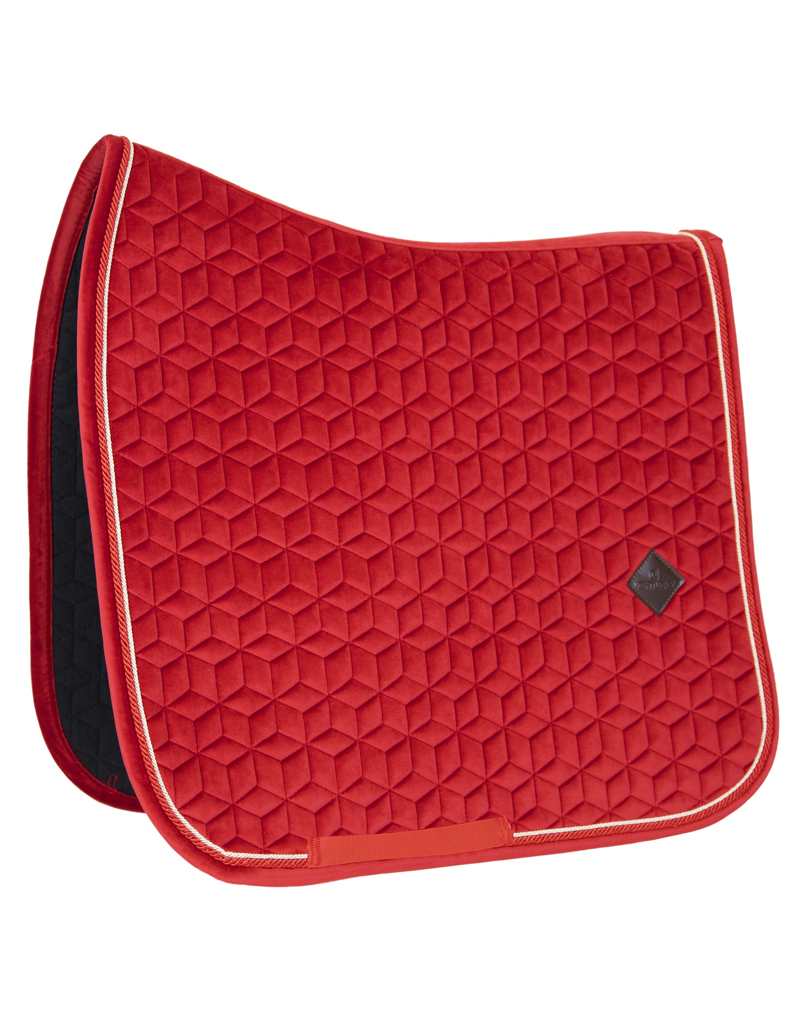 Velvet dressage saddle pad