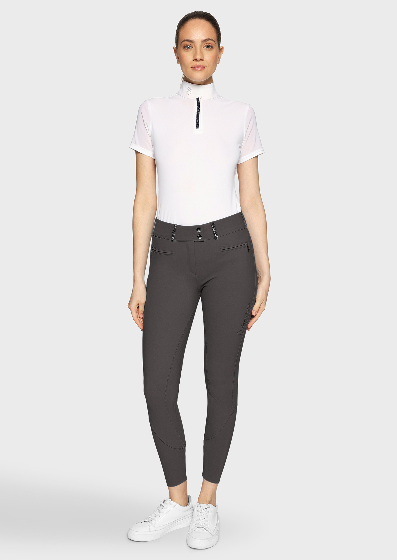 Reithose Damen Clara Premium Vollgrip in magnet