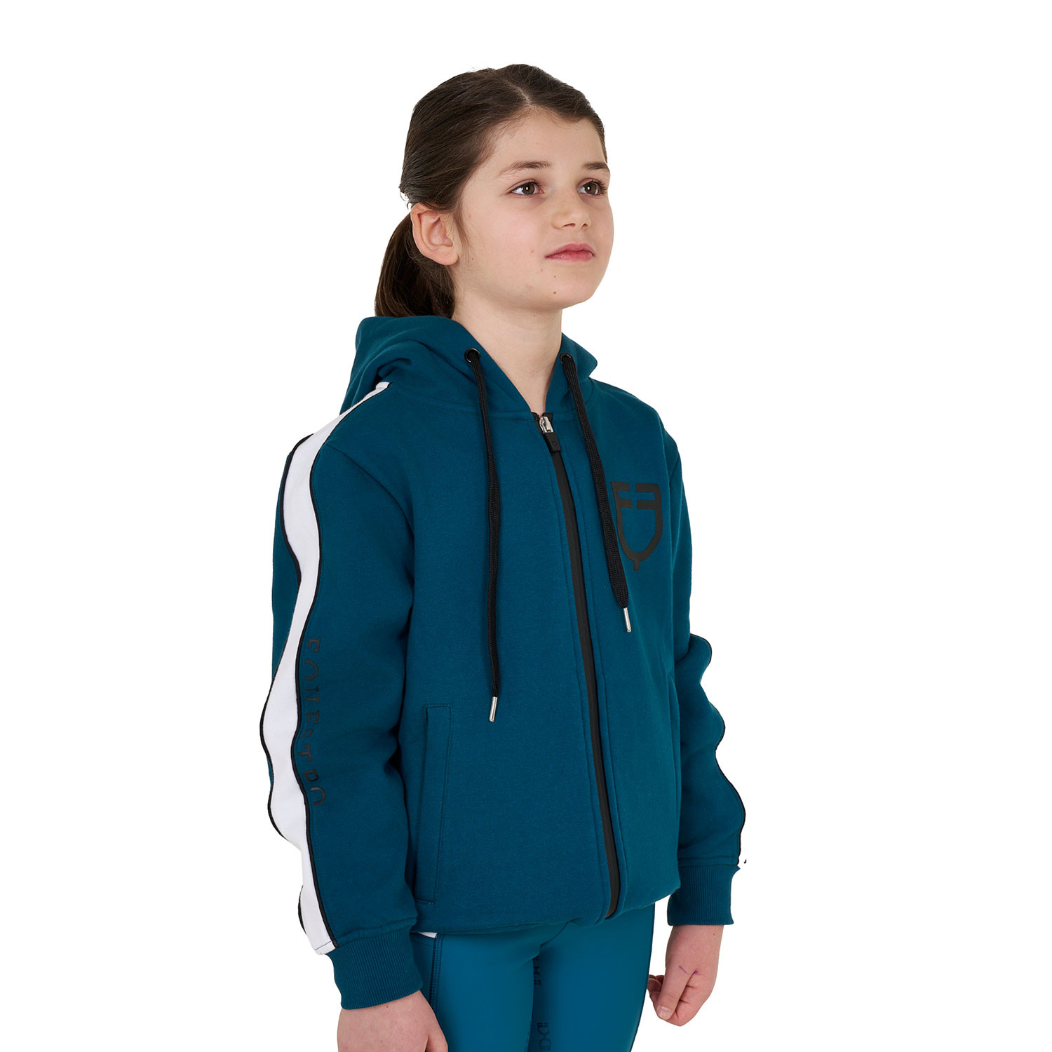 Baumwoll-Hoodie für Mädchen mit Frontreißverschluss