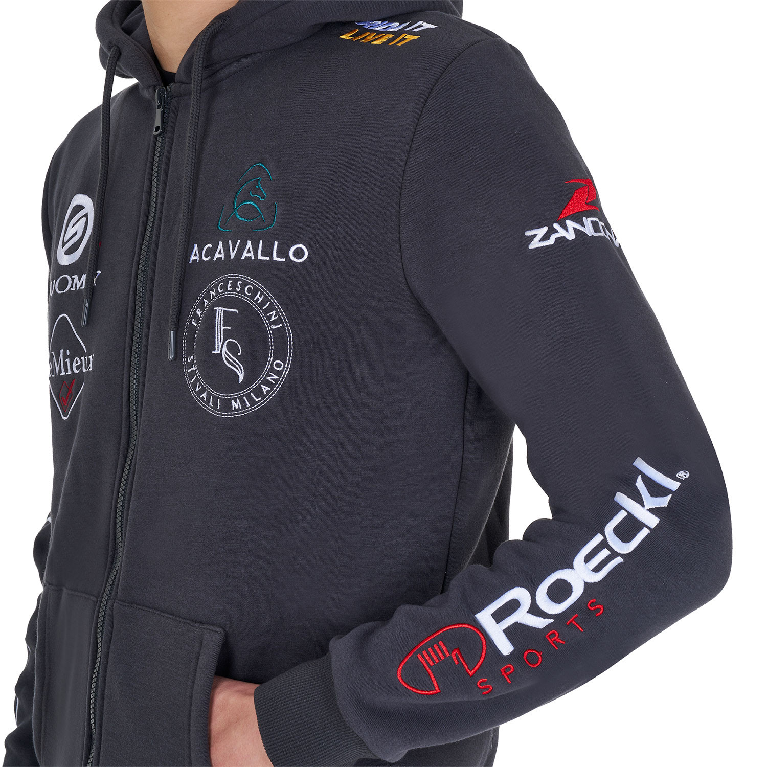 Herren-Sweatshirt mit Kapuze und Multi-Logo
