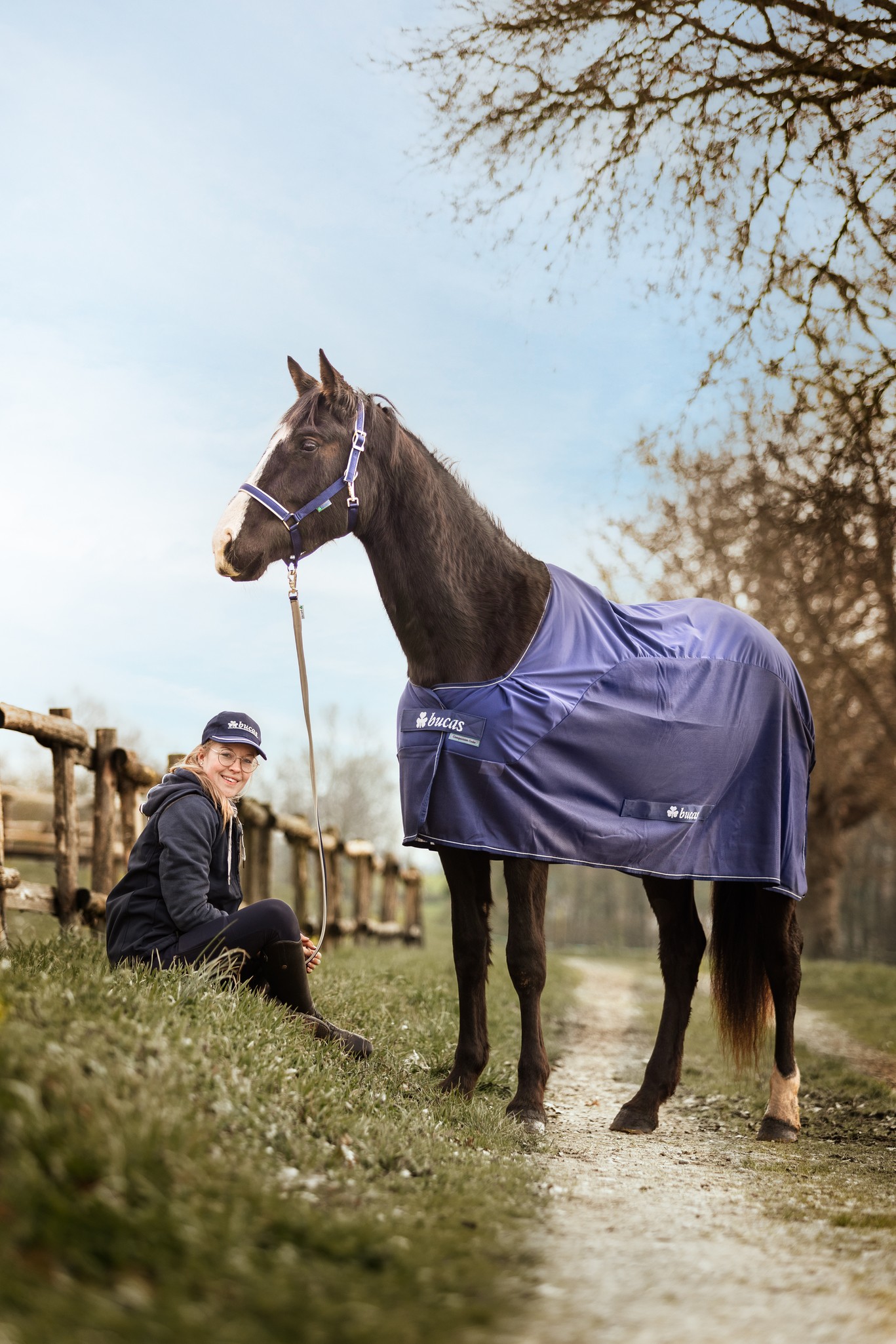 Abschwitzdecke Competition Cooler in Navy