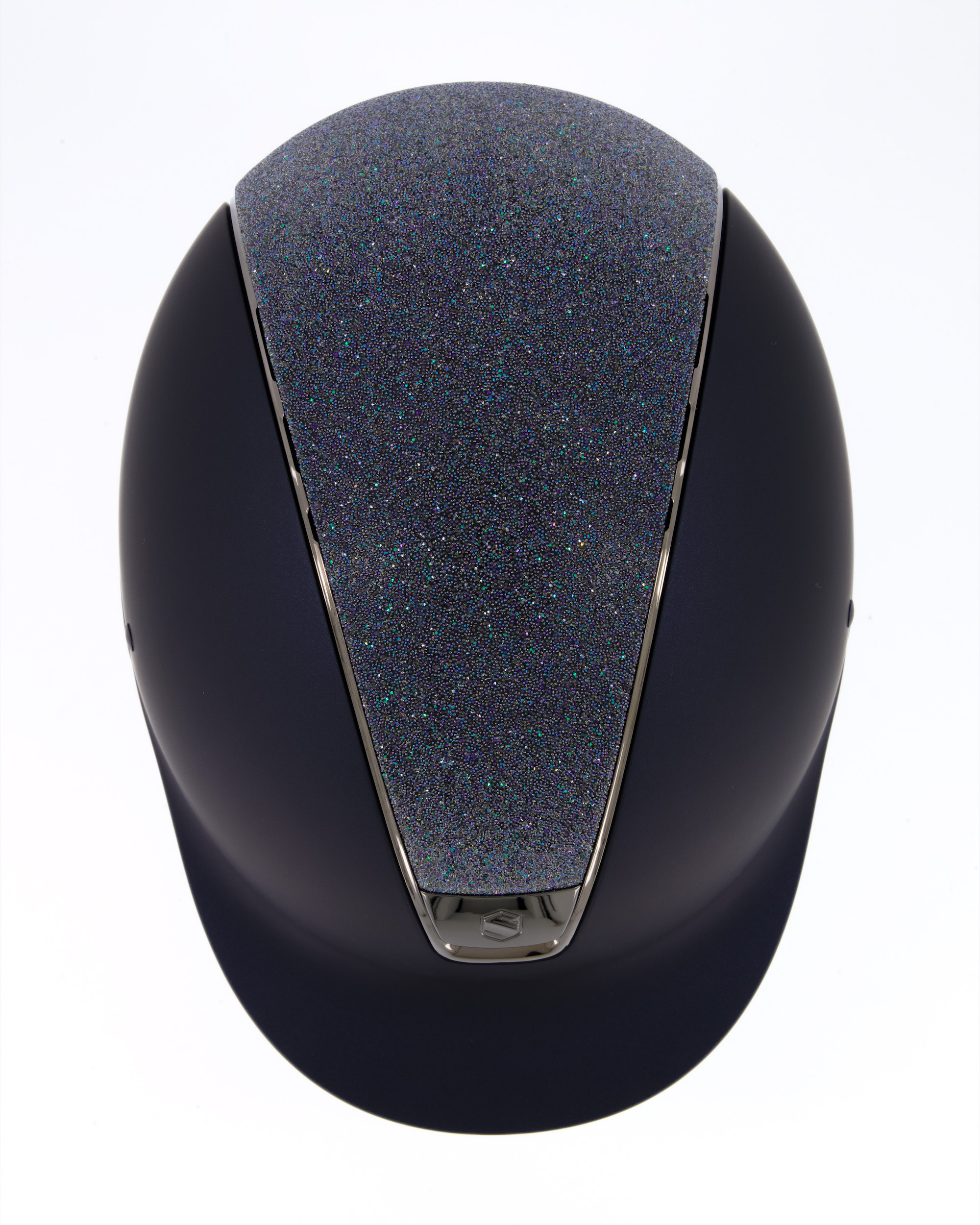 Riding helmet Shadowmatt Top Crystal Fabric Paradise Shine in blue
