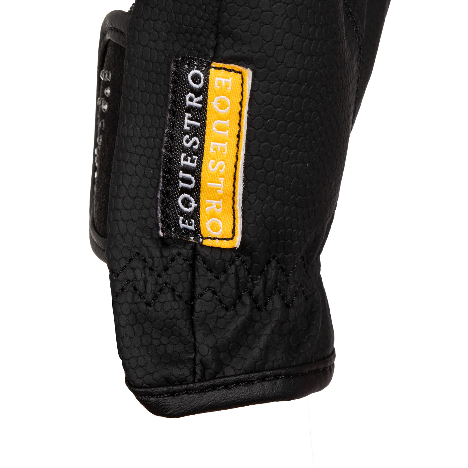 Handschuhe aus weichem technischem Material mit Glitzer-Logo