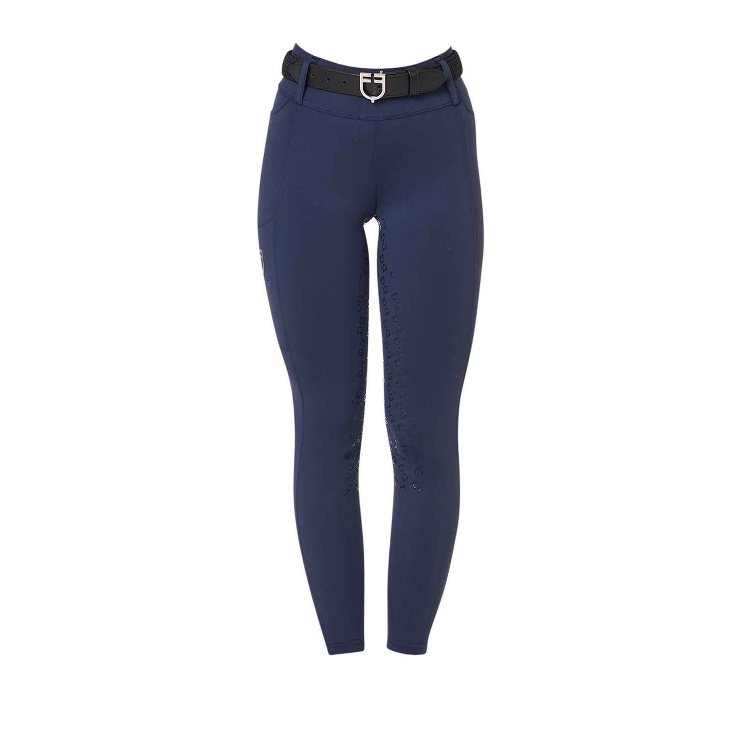 Damen-Leggings mit hohem Bund und Gürtelschlaufen