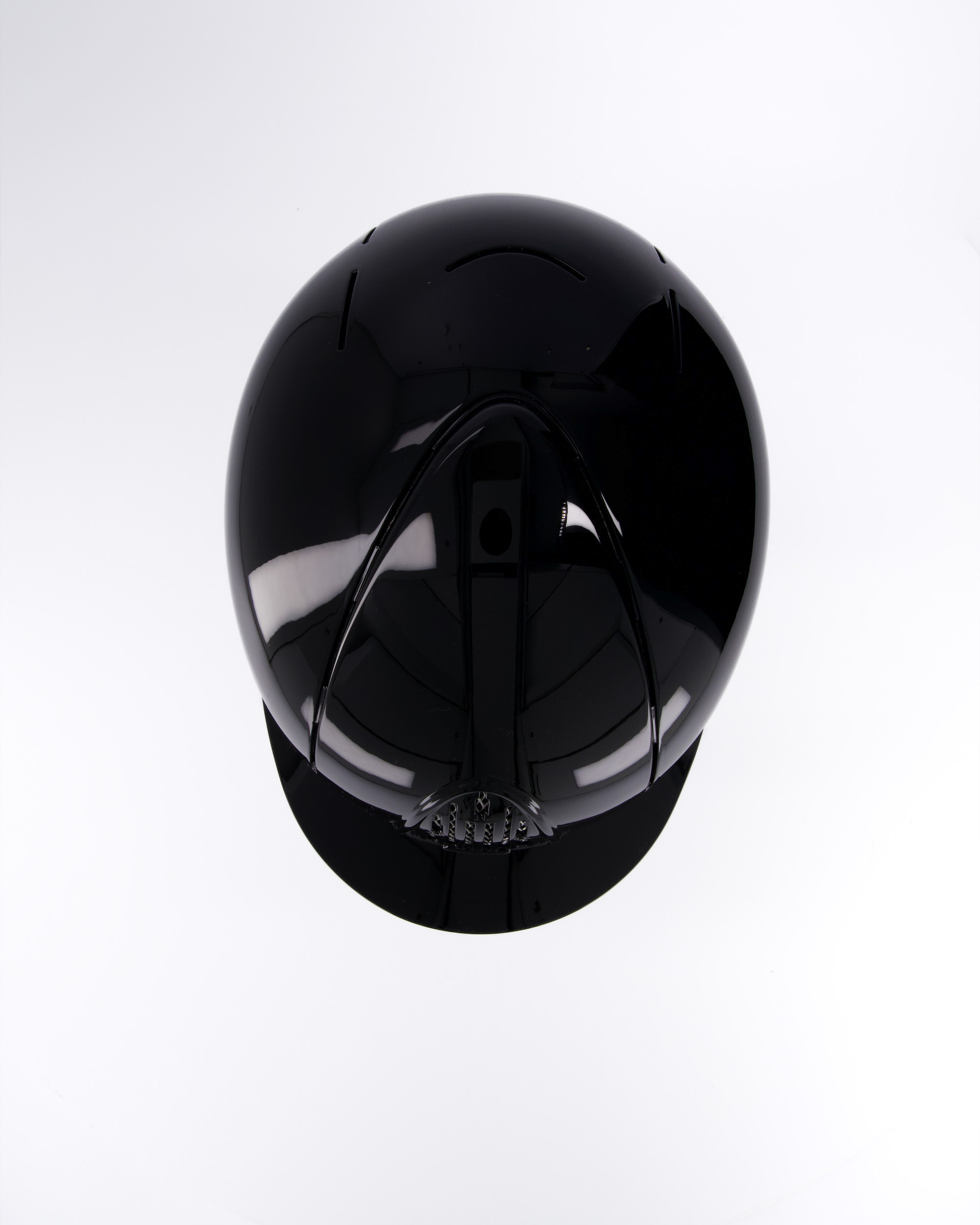 Riding helmet Cromo ABS Cromo Smart Polish in black with beige chin strap
