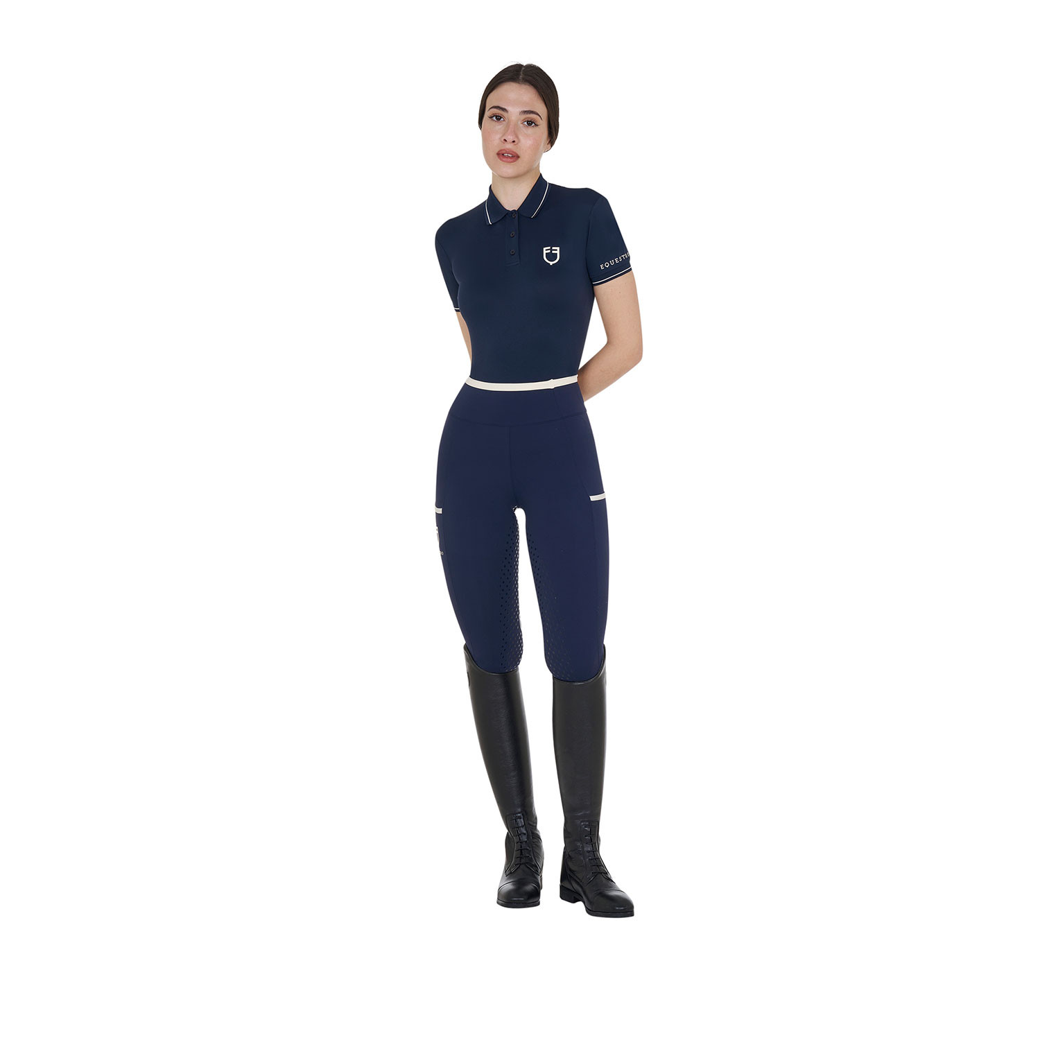 Leggings mit perforierten Verzierungen für Damen