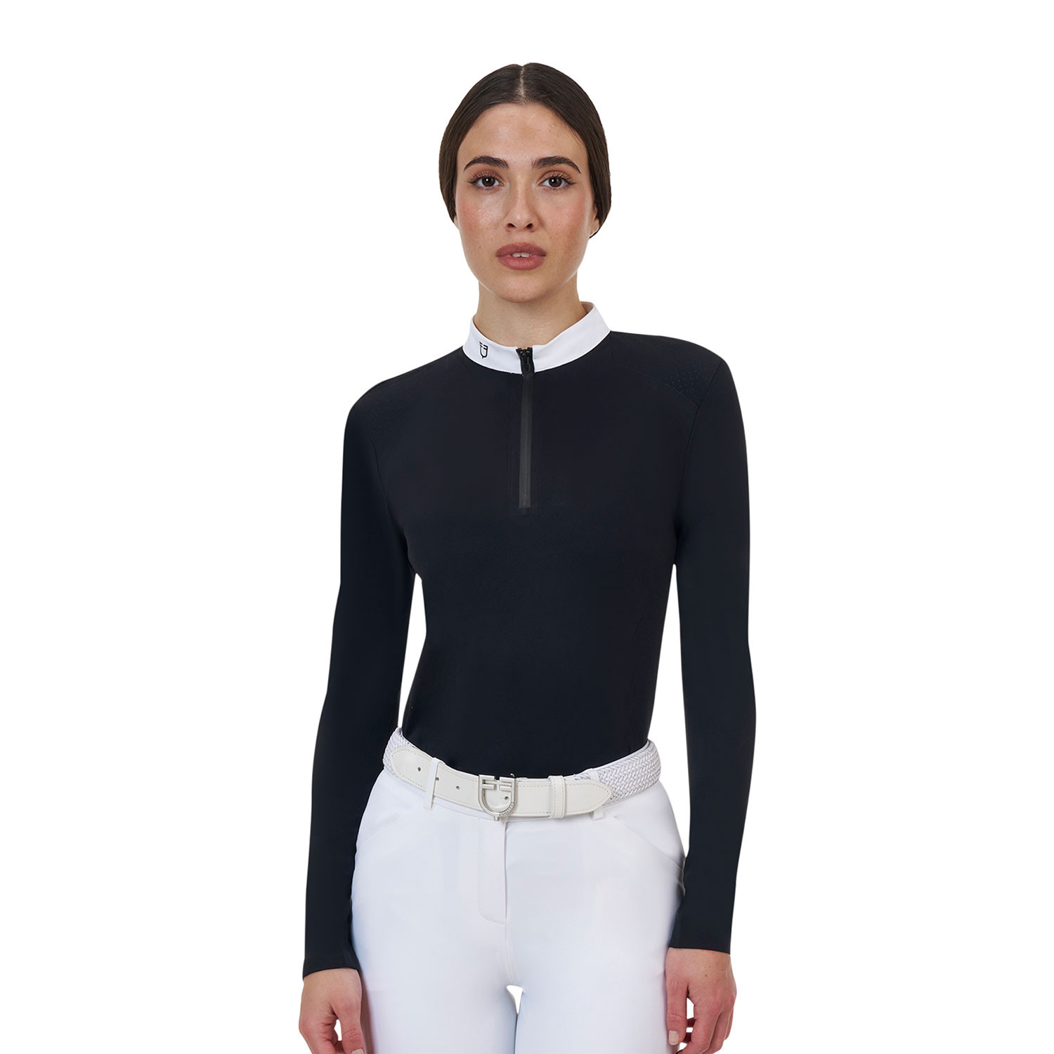 Ridertechnology Turnier-Polo-Shirt Langarm mit Reißverschluss