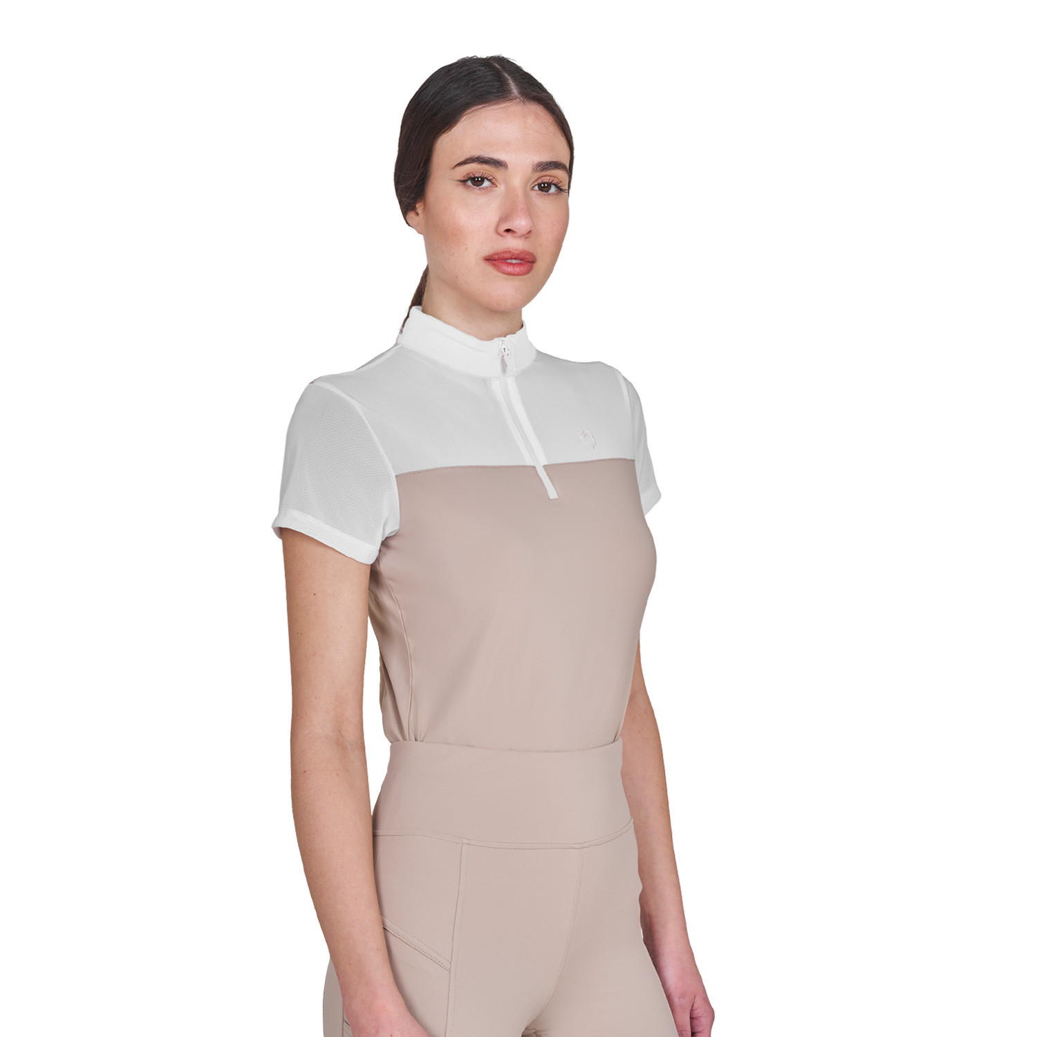 Damen-Trainingspolo mit Mesh-Einsätzen