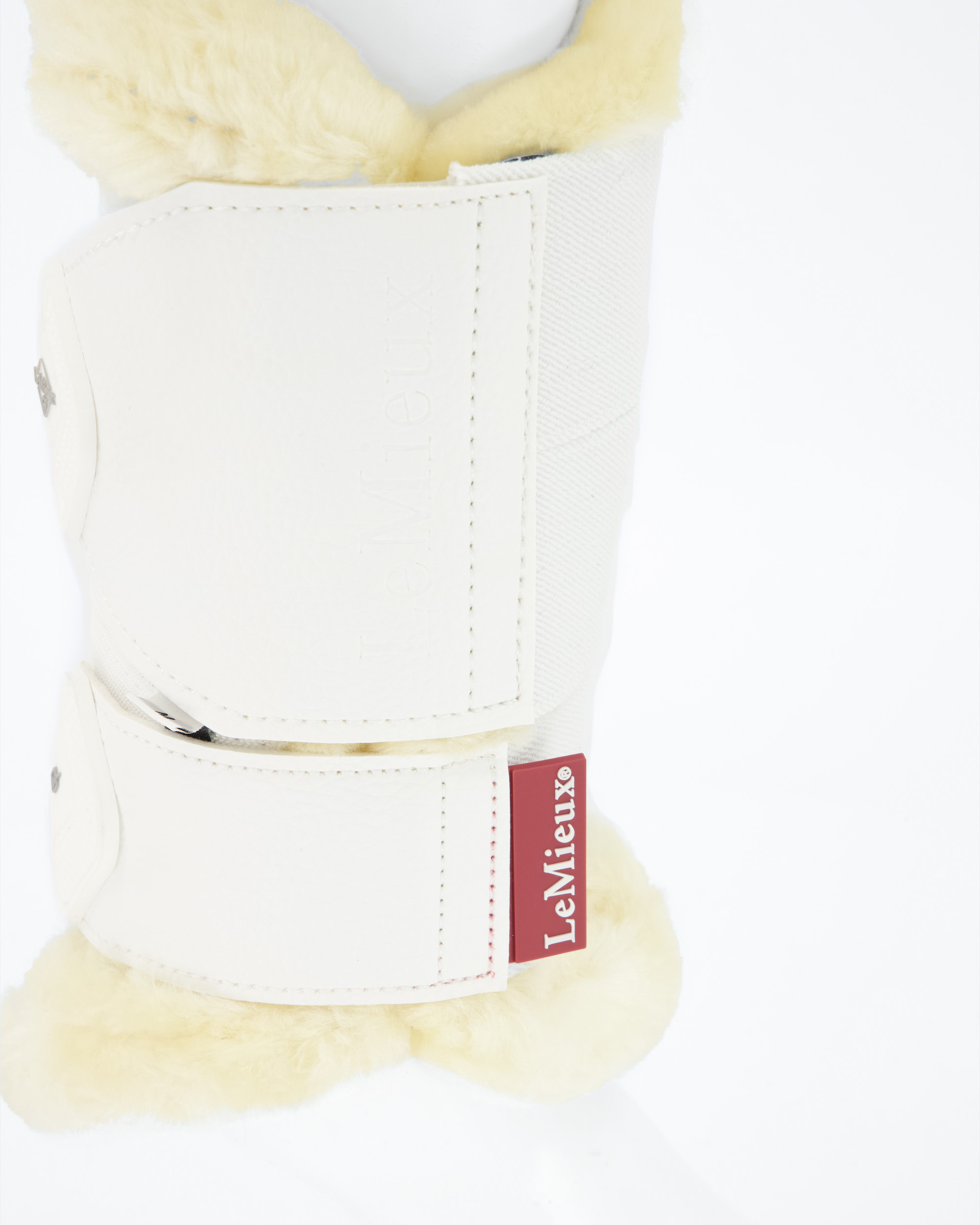 Gamaschen Brushing Fleece in weiß/natur