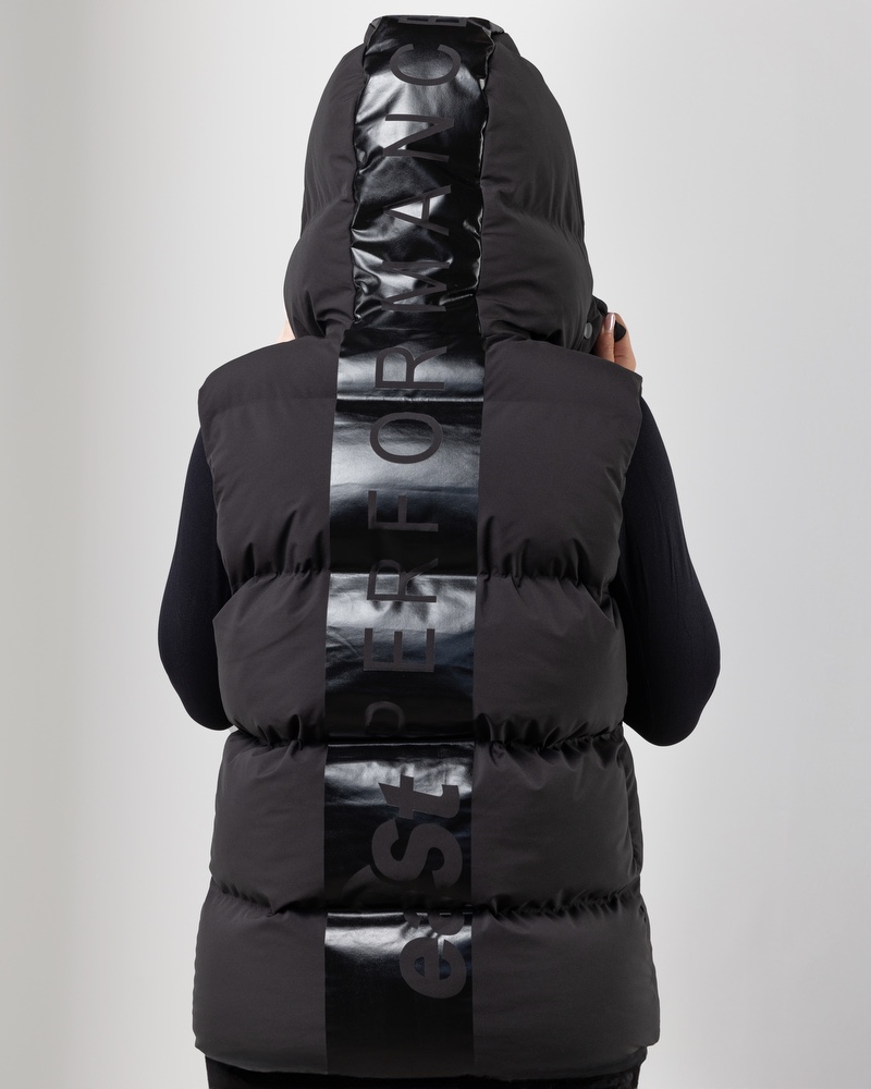 Ladies Performance Puffy waistcoat in black