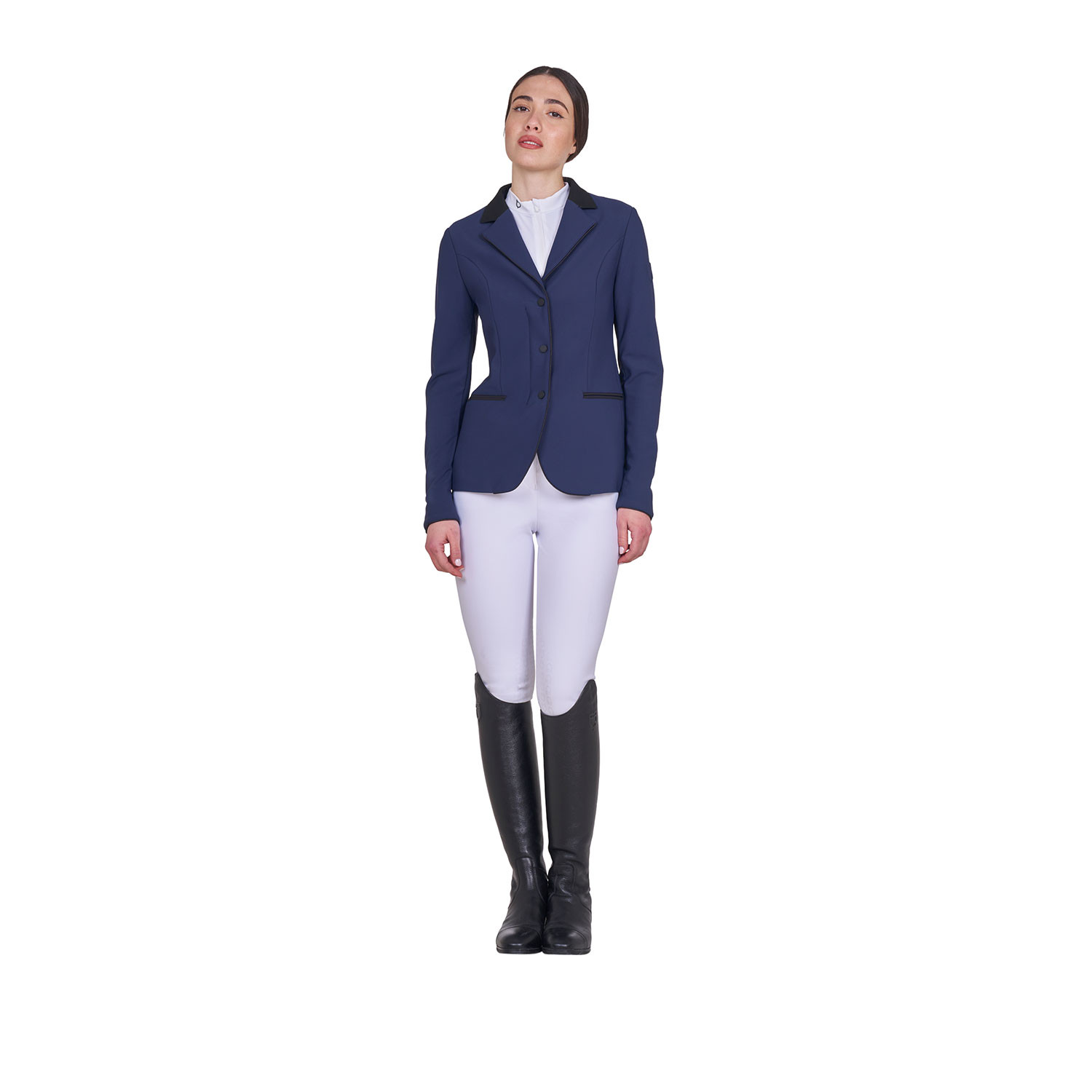 Damen-Turnierjacket mit Reißverschluss und Knöpfen