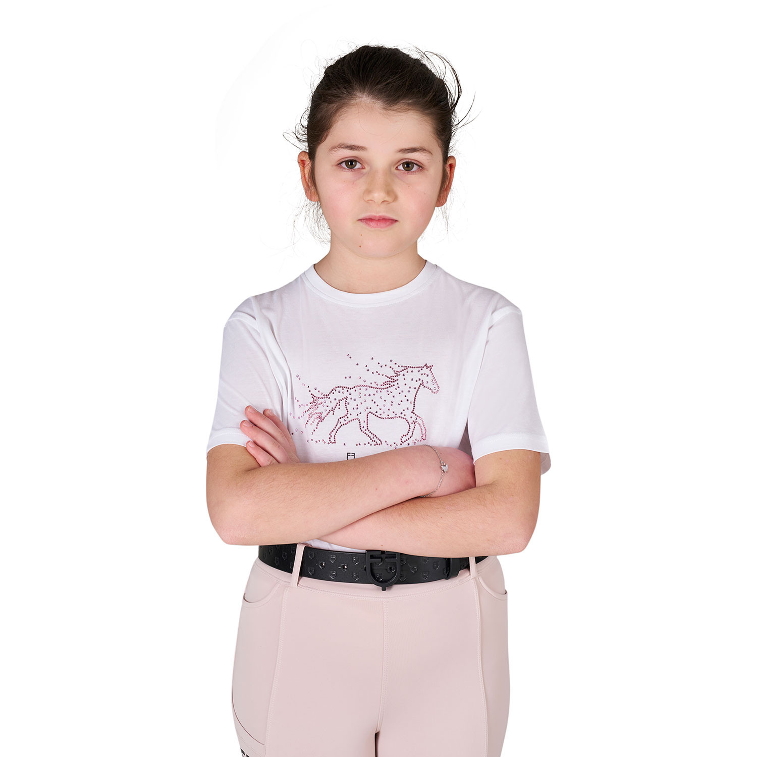 Baumwoll-T-Shirt Stone Horse für Mädchen