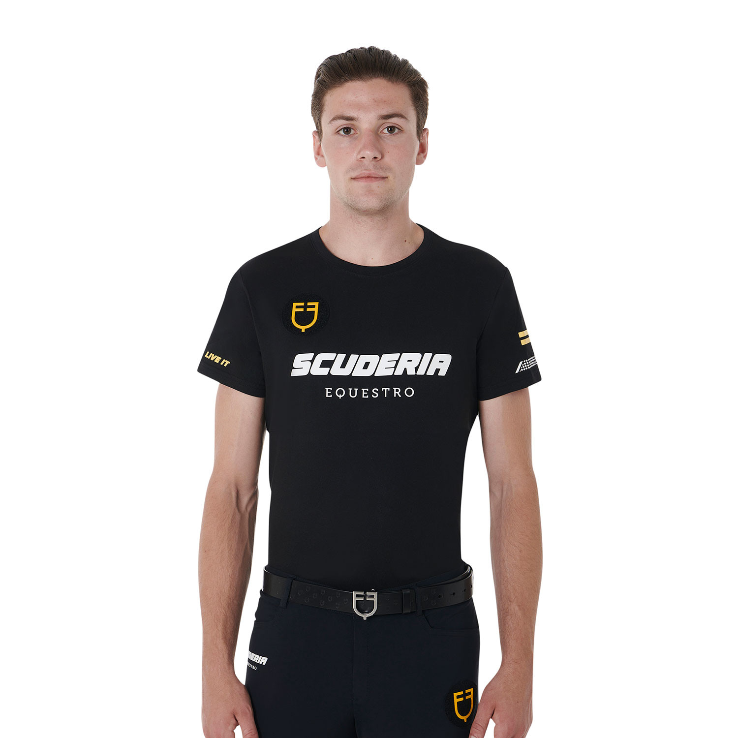 Scuderia Herren-T-Shirt aus Stretch-Baumwolle